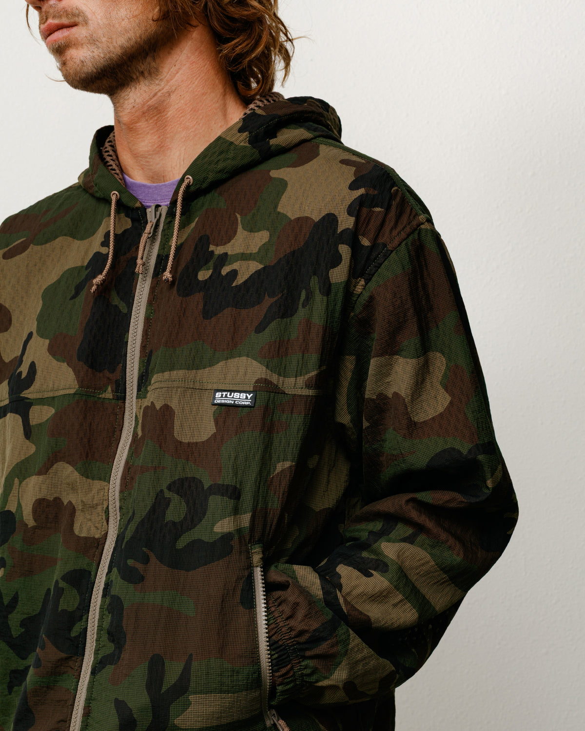 Layered Mesh Hooded Jacket – Woodland Camo | Outerwear | Stüssy