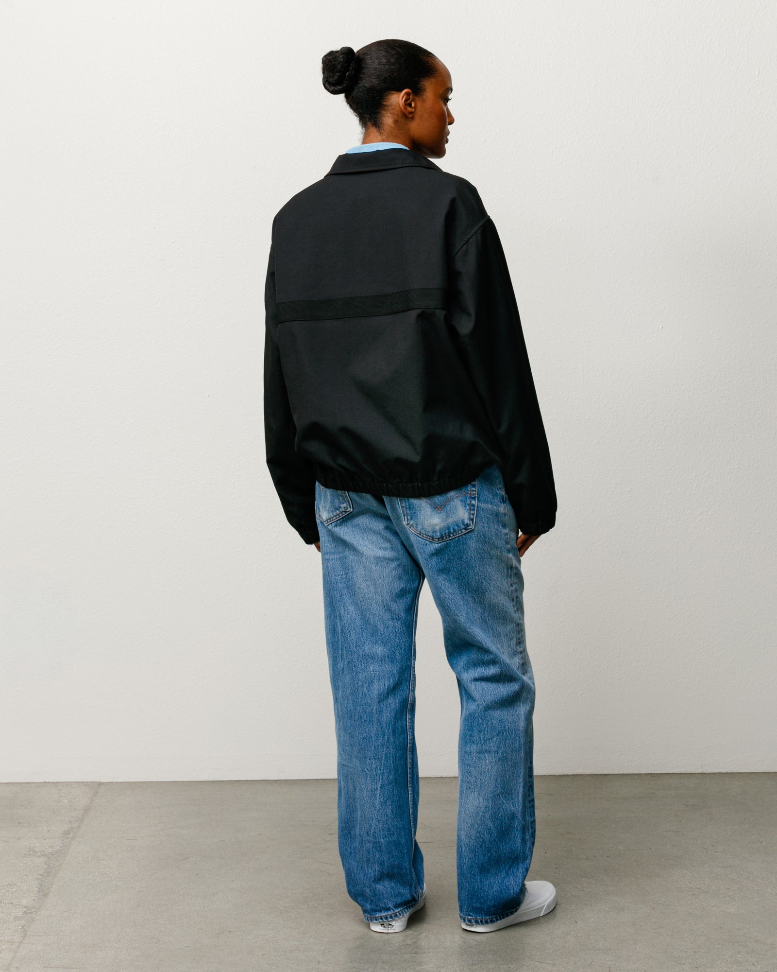 STUSSY ブラック スタジャン スウェット Mechanic Jacket – Black | Outerwear | Stüssy