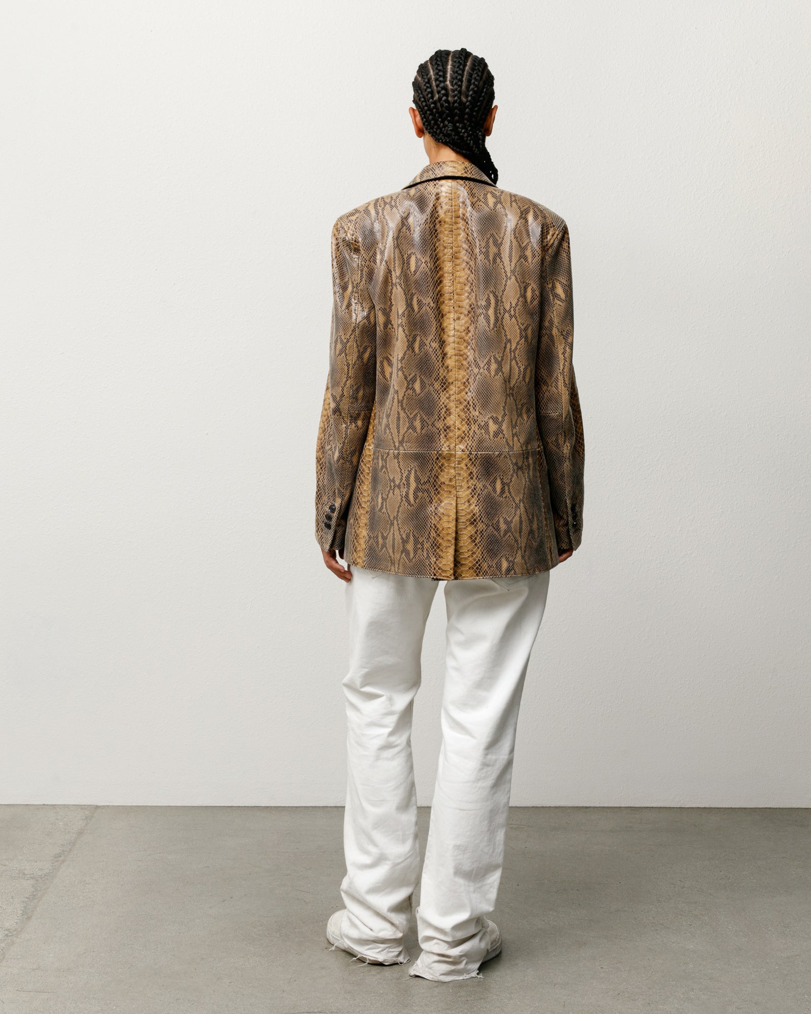 Leather Blazer Blazer in Snake