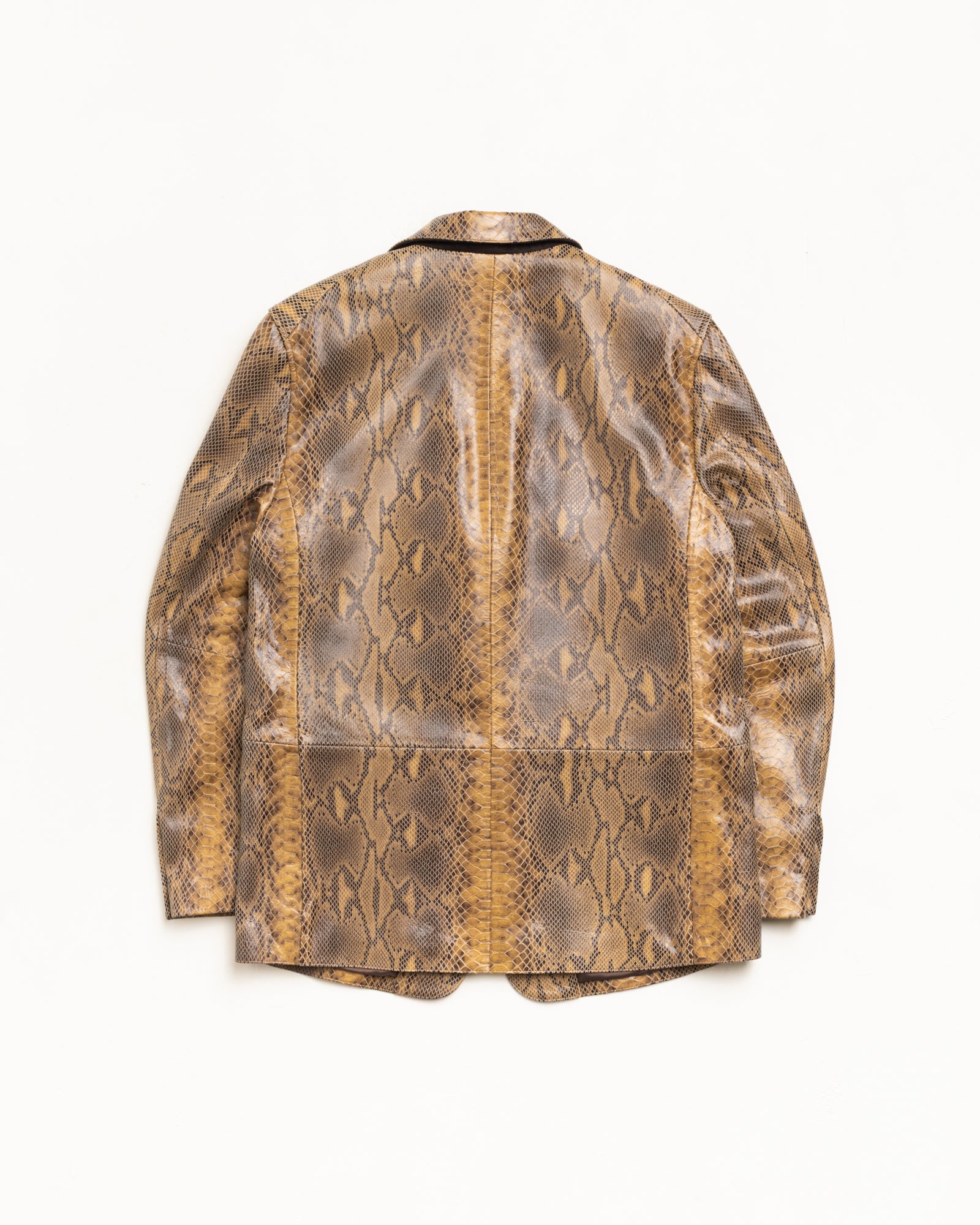 Leather Blazer in Snake