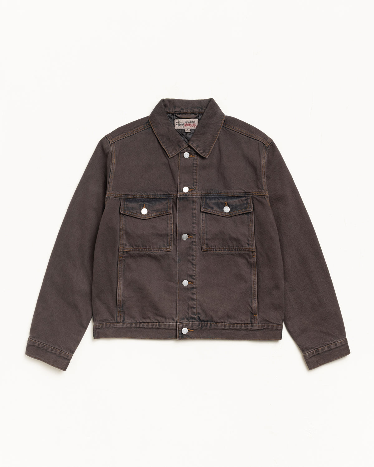Lined Trucker Denim – Resin Wash Brown | Outerwear | Stüssy