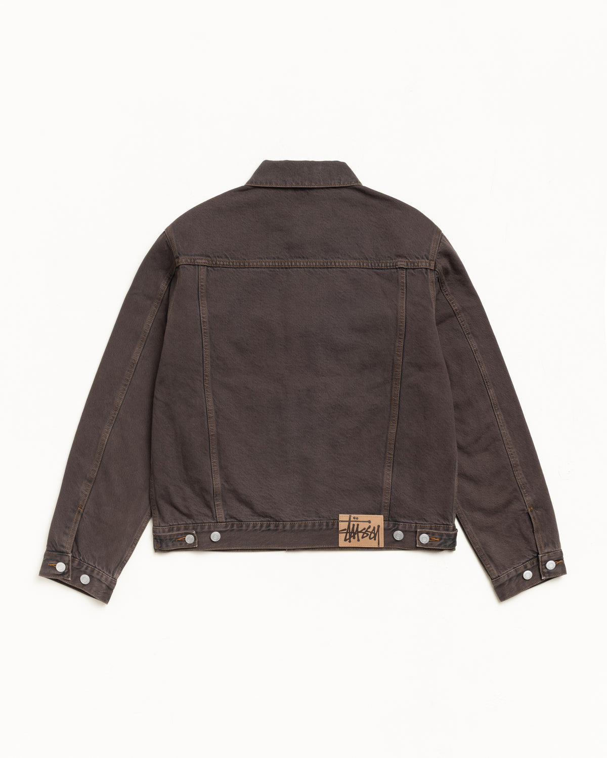 Lined Trucker Denim – Resin Wash Brown | Outerwear | Stüssy