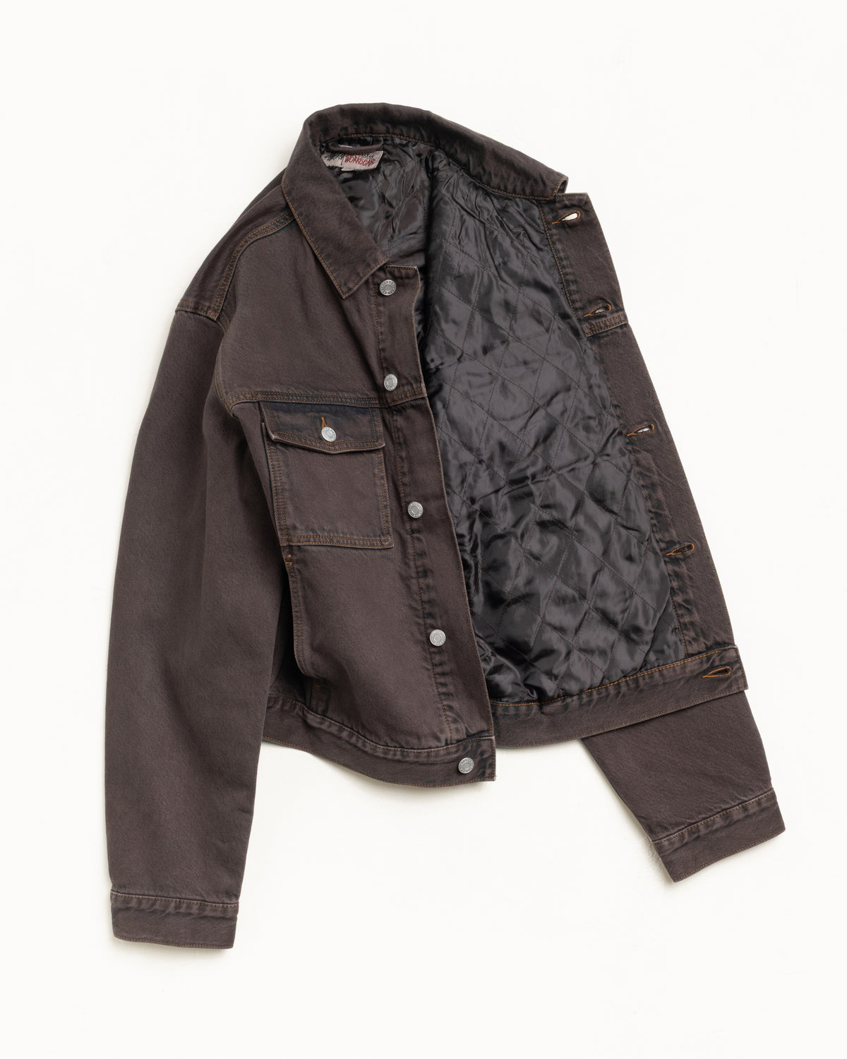 Lined Trucker Denim – Resin Wash Brown | Outerwear | Stüssy
