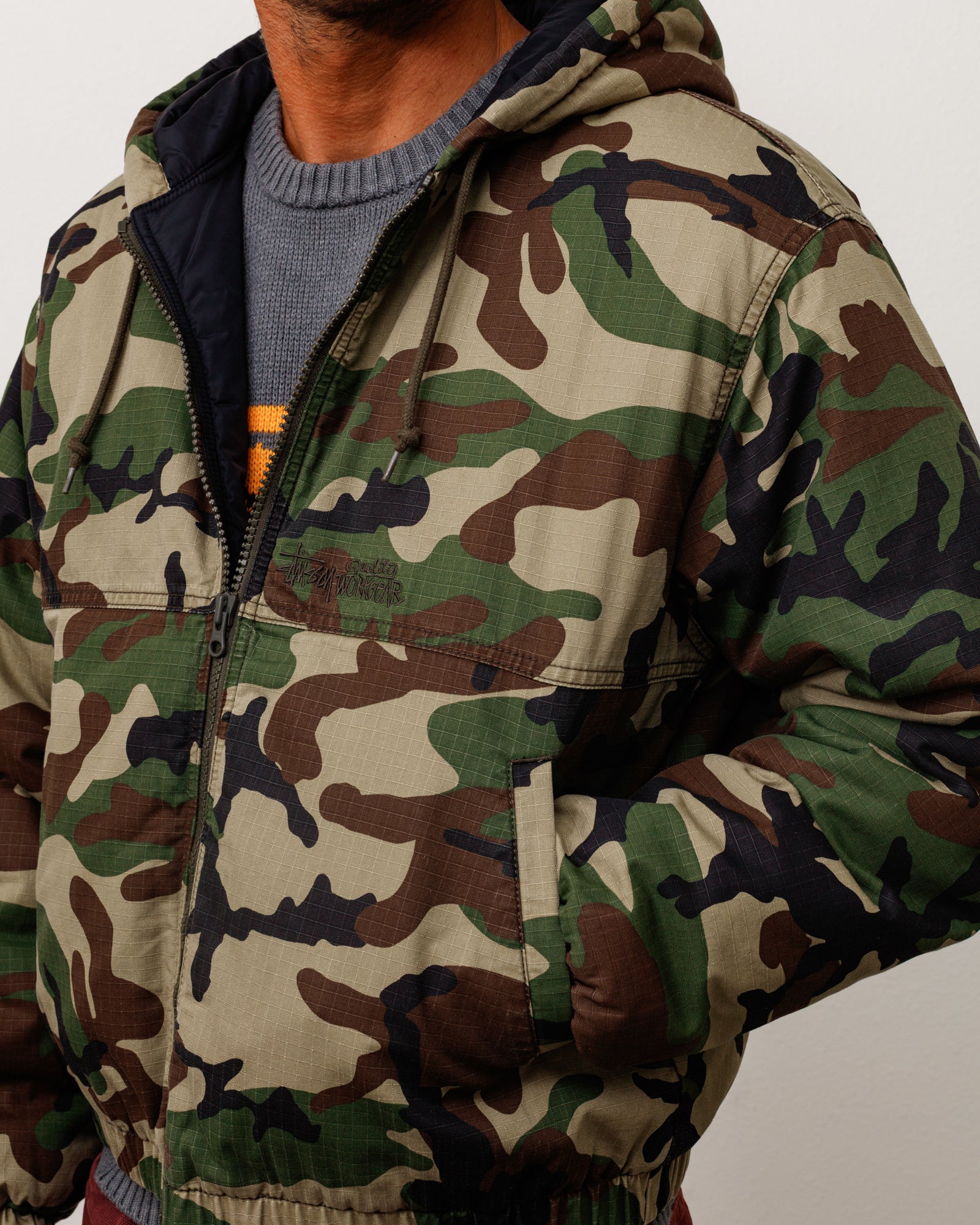 Ripstop Work Jacket - Woodland Camo | Outerwear | Stüssy