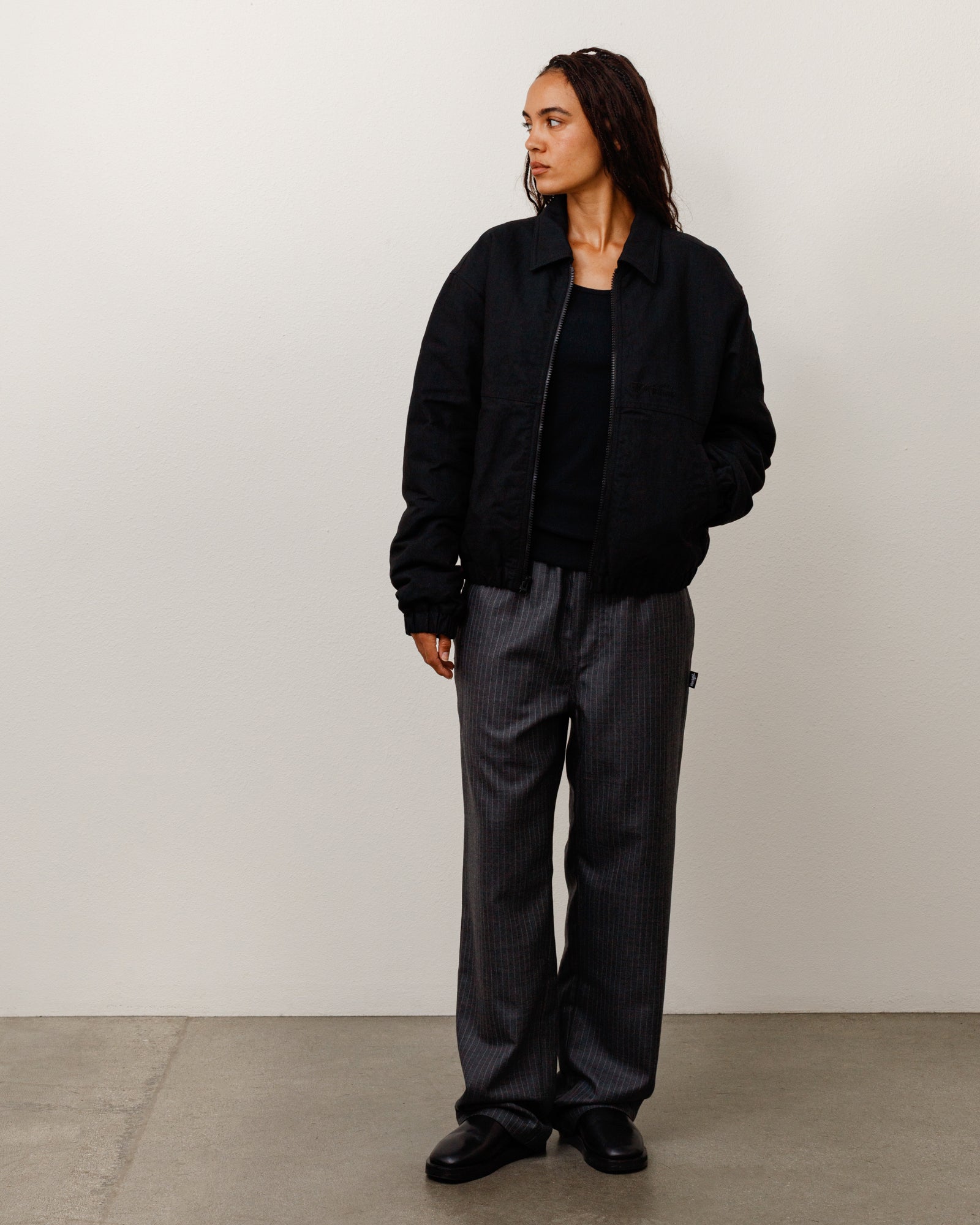 Nyco Collared Work Jacket - Black | Outerwear | Stüssy