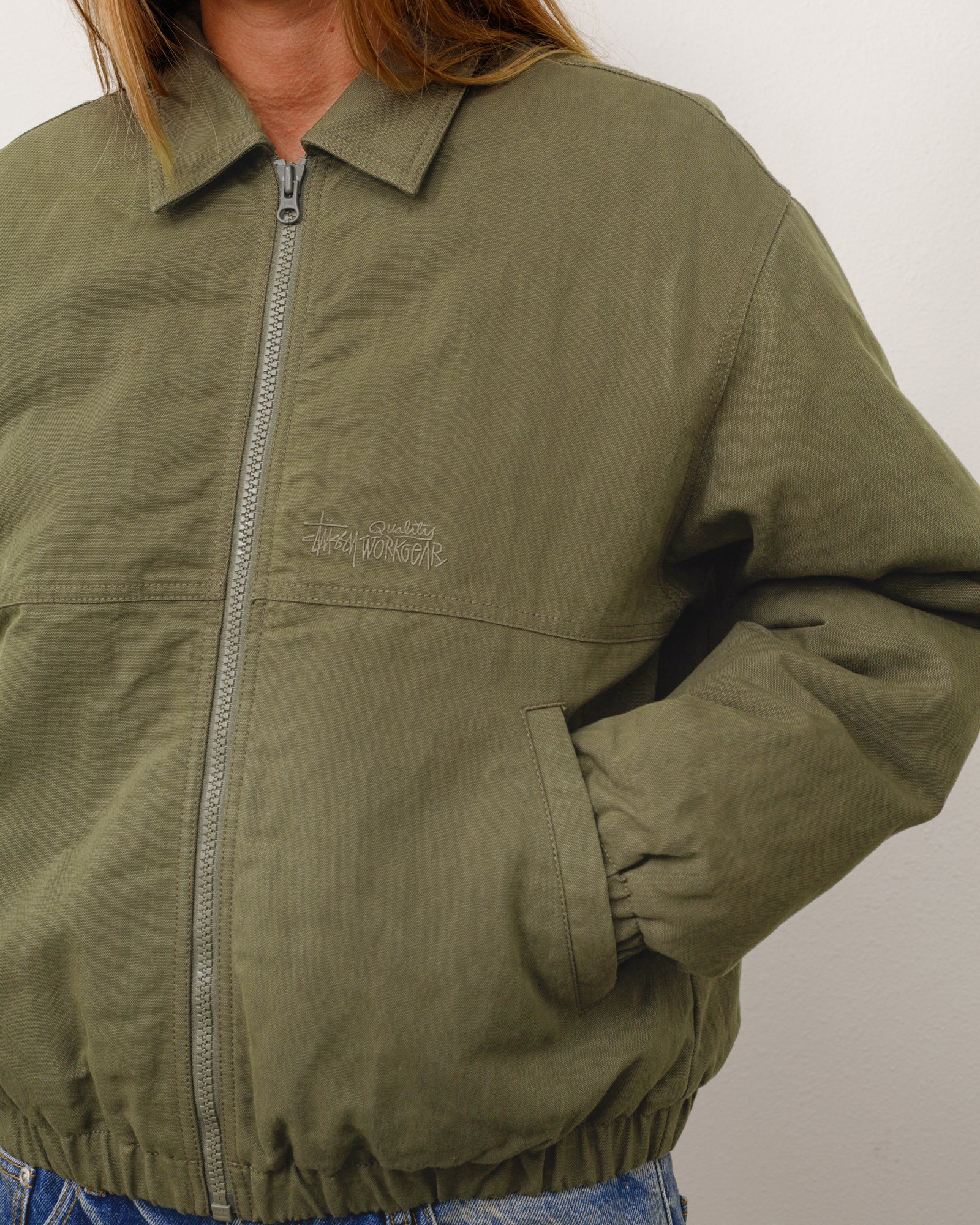 Nyco Collared Work Jacket - Green | Outerwear | Stüssy