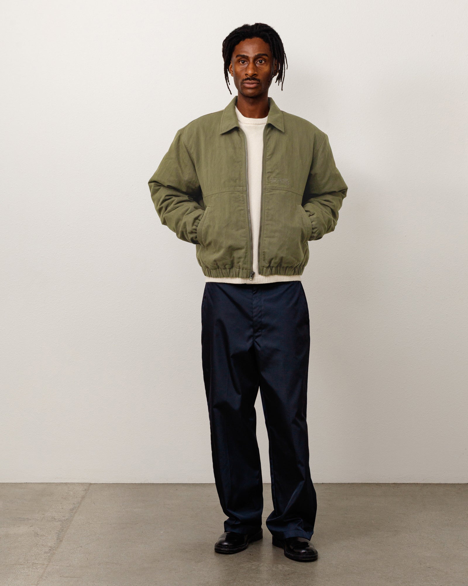 Nyco Collared Work Jacket - Green | Outerwear | Stüssy