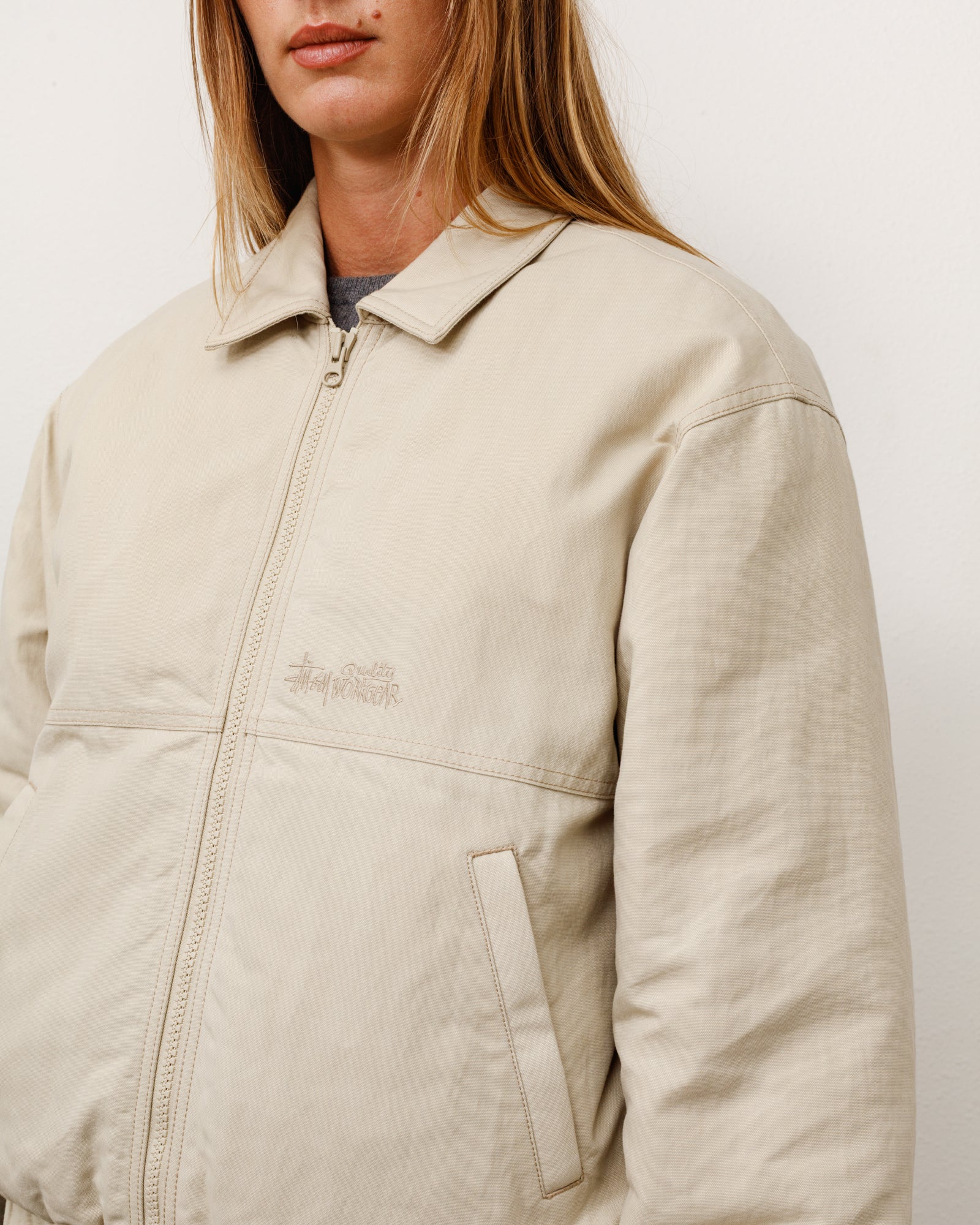 Nyco Collared Work Jacket - Sand | Outerwear | Stüssy