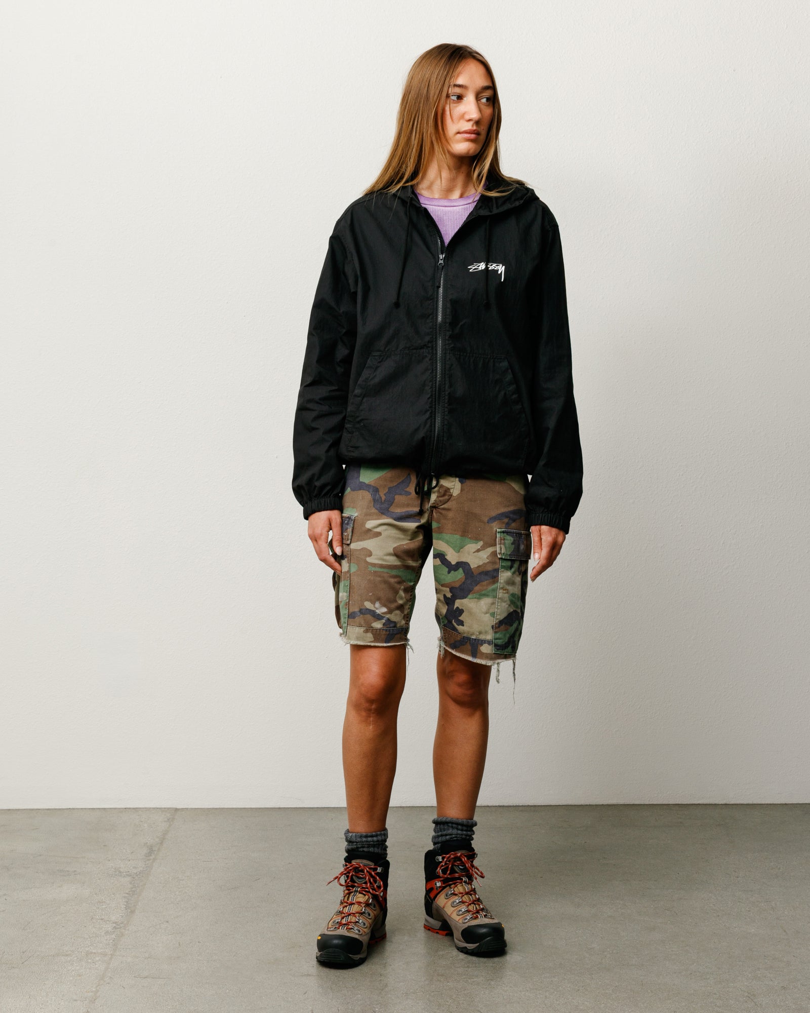 Waxed Cotton Beach Shell - Black | Outerwear | Stüssy