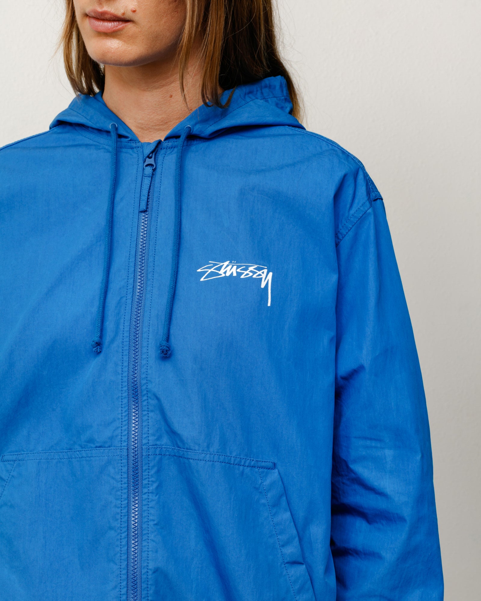 Waxed Cotton Beach Shell - Blue | Outerwear | Stüssy