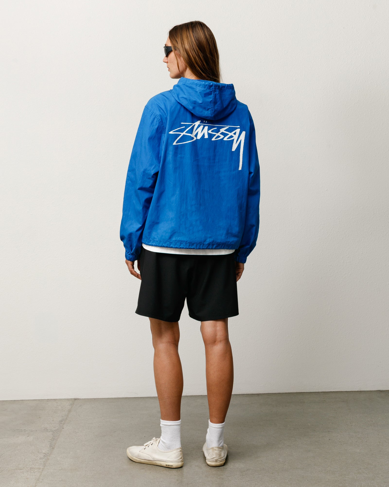 WAXED COTTON BEACH SHELL Jacket in the color Blue