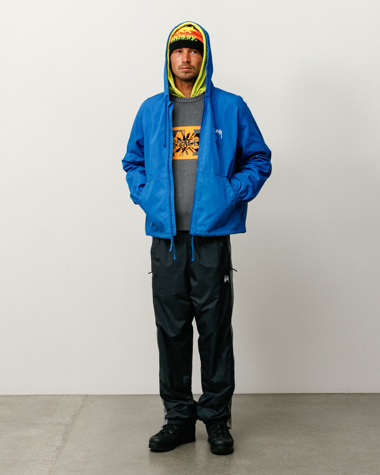 Waxed Cotton Beach Shell - Blue | Outerwear | Stüssy