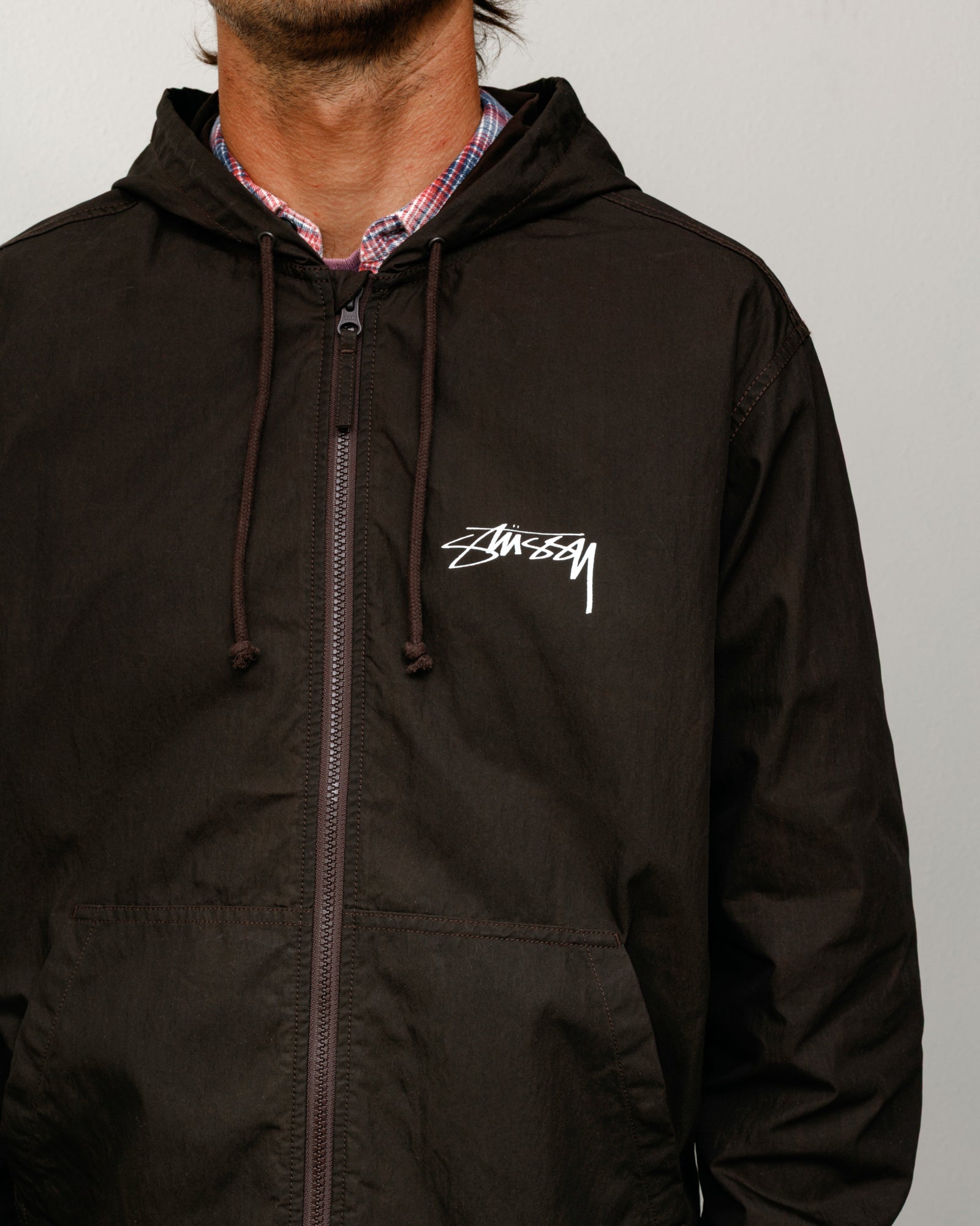 Waxed Cotton Beach Shell - Brown | Outerwear | Stüssy