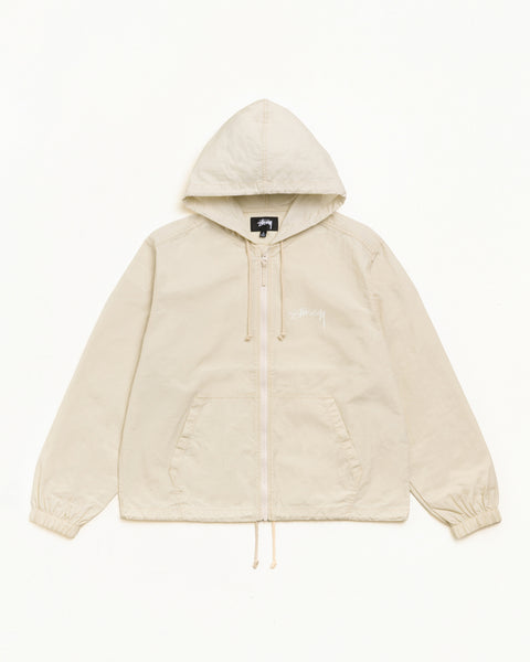 Waxed Cotton Beach Shell Jacket in Stone