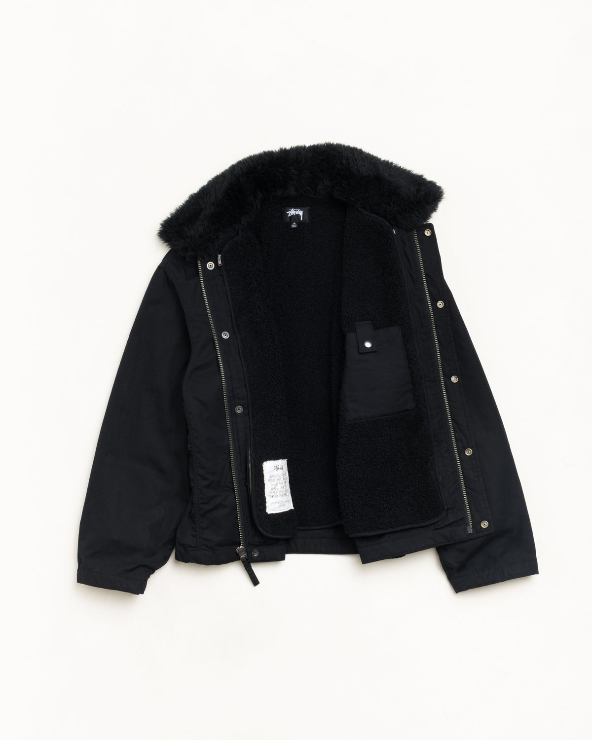 Convertible Deck Jacket Unisex Long Sleeve In Black