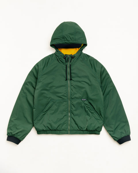 Coastline Hooded Jacket Unisex Long Sleeve In Forest