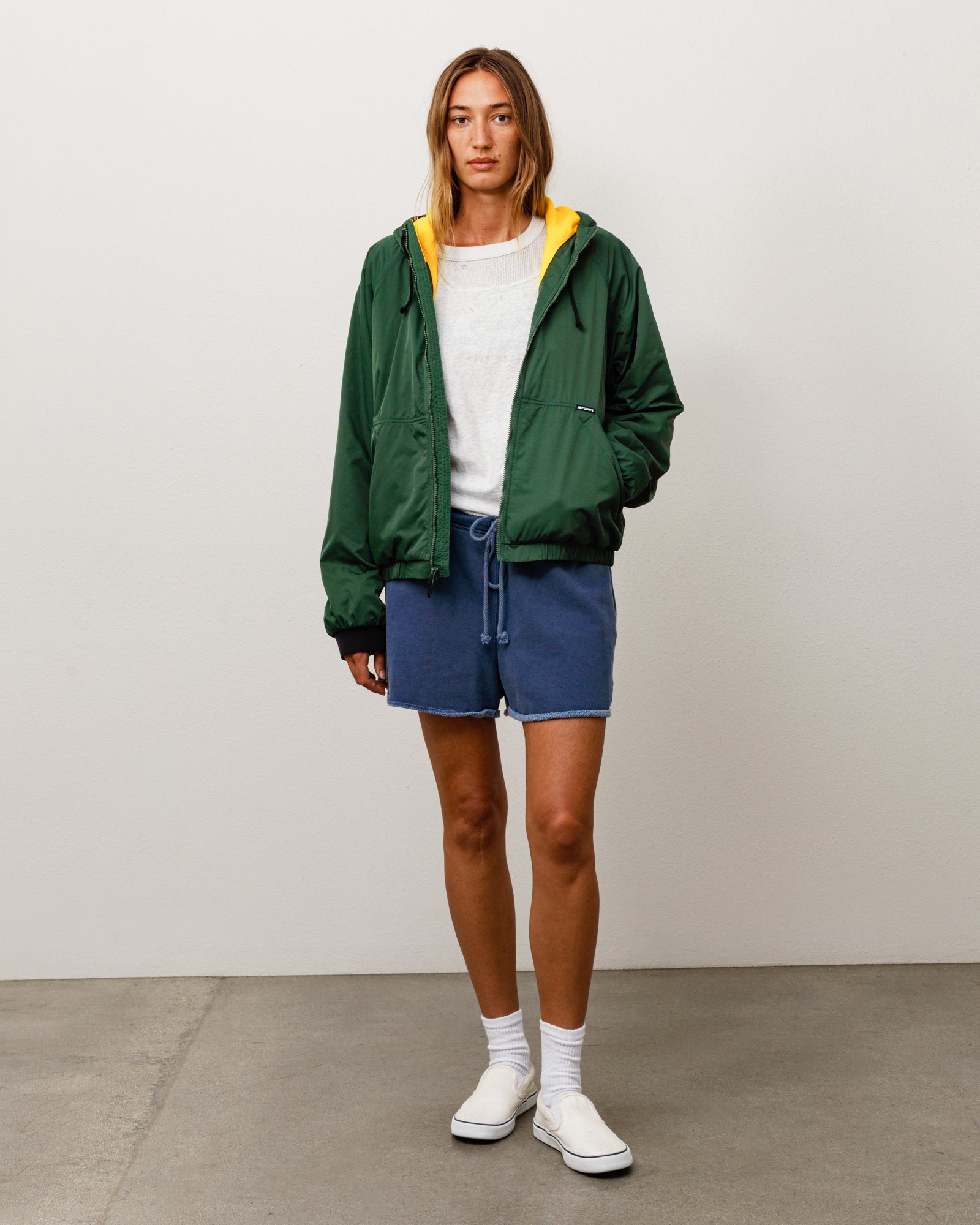 Coastline Hooded Jacket Unisex Long Sleeve In Forest
