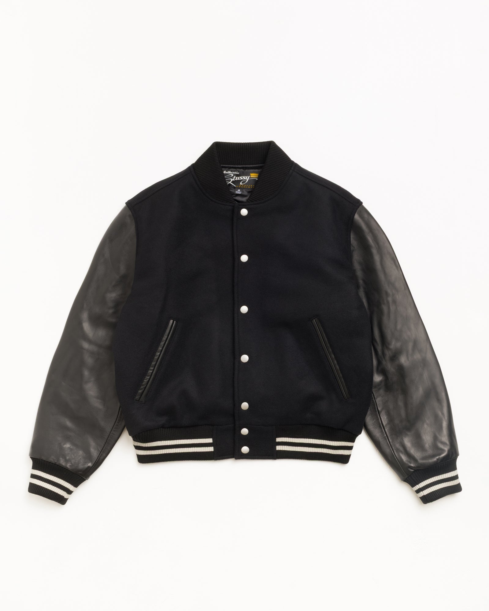 Wool Varsity Jacket - Black | Outerwear | Stüssy