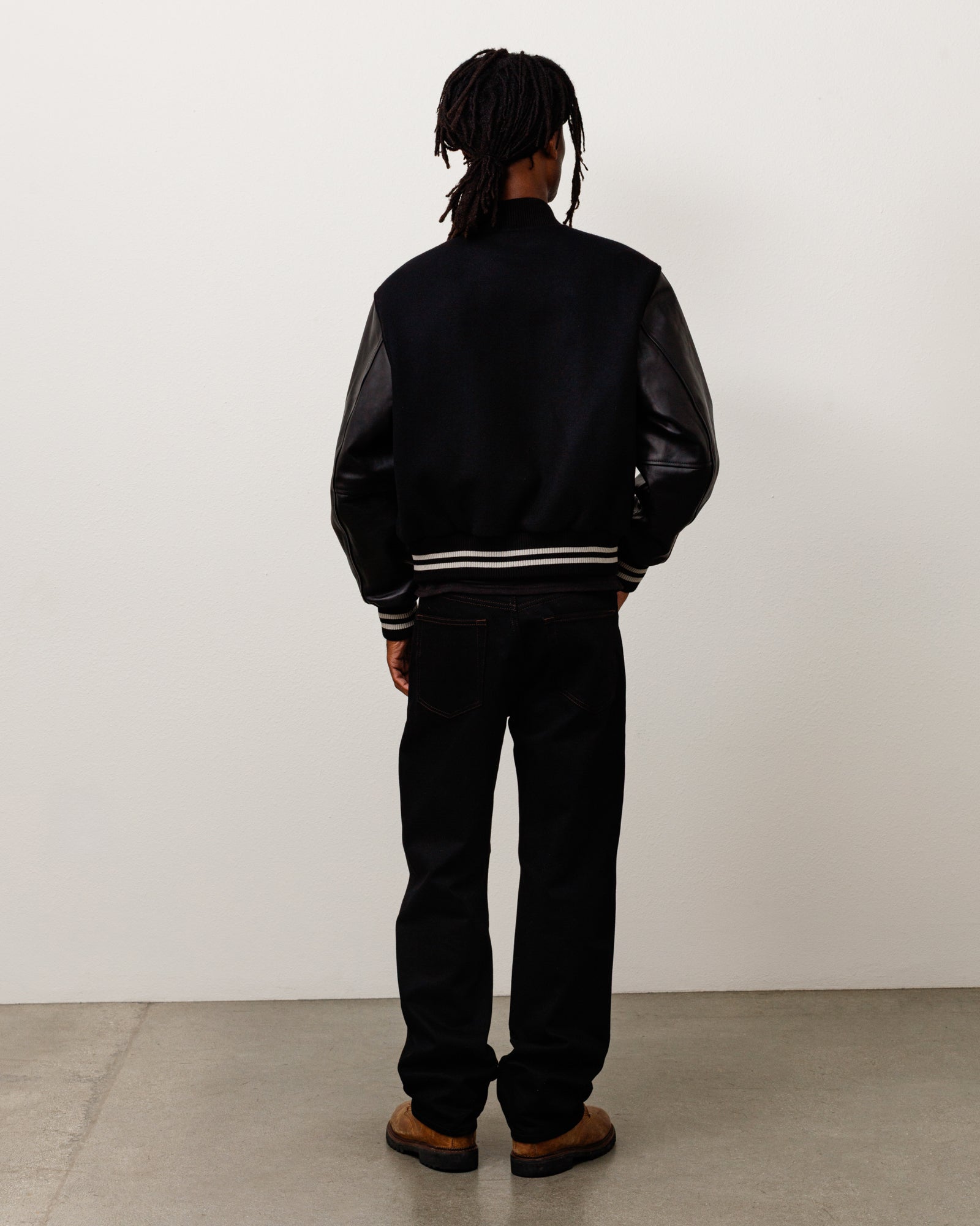 Wool Varsity Jacket - Black | Outerwear | Stüssy