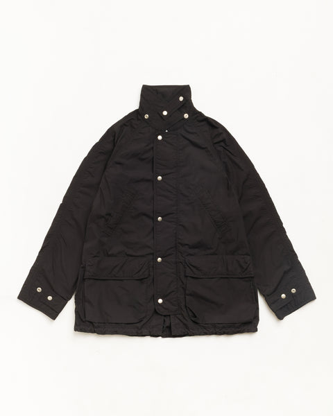 Lightweight long coat, unisex long-sleeve design in black