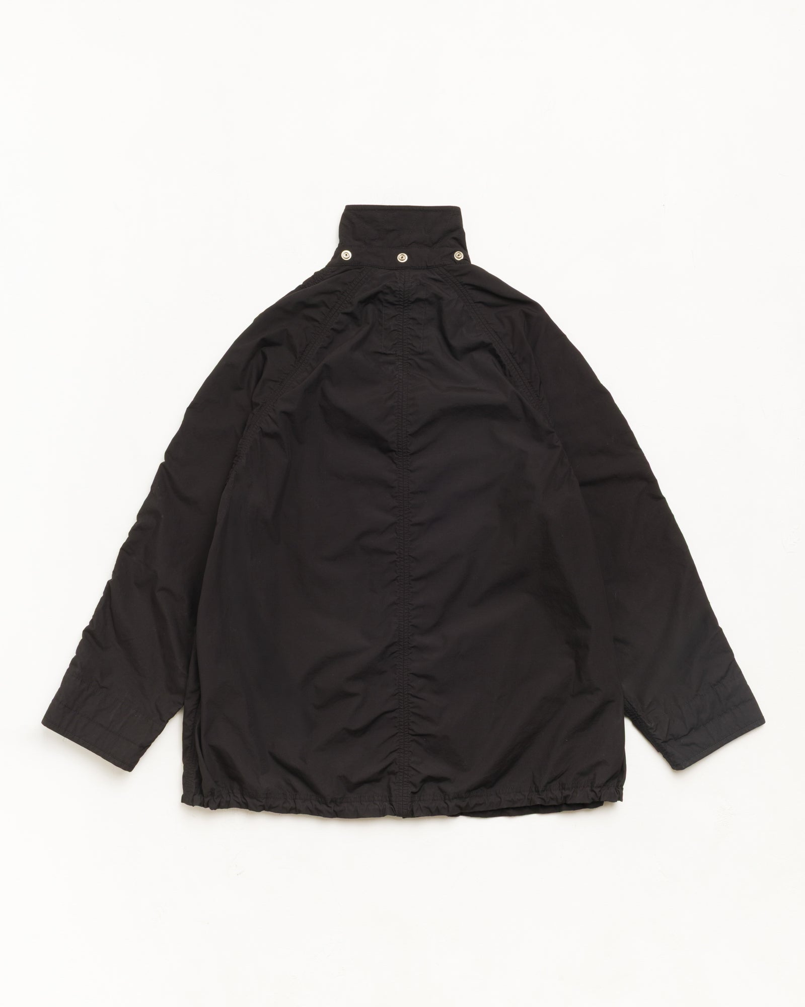 Lightweight Field Parka outerwear in black, unisex long-sleeve cotton design