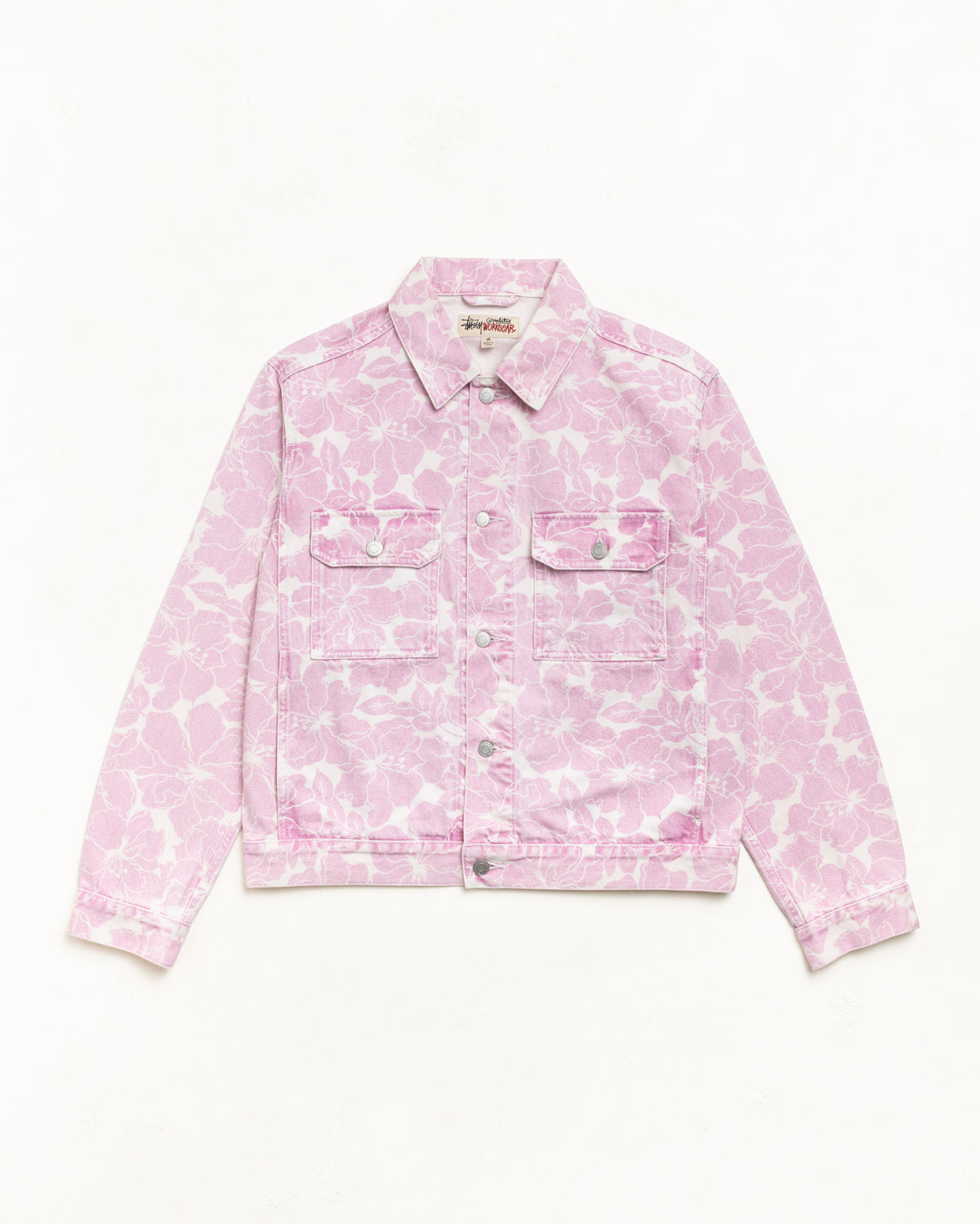 Denim Trucker Jacket – Pink Hawaiian | Outerwear | Stüssy