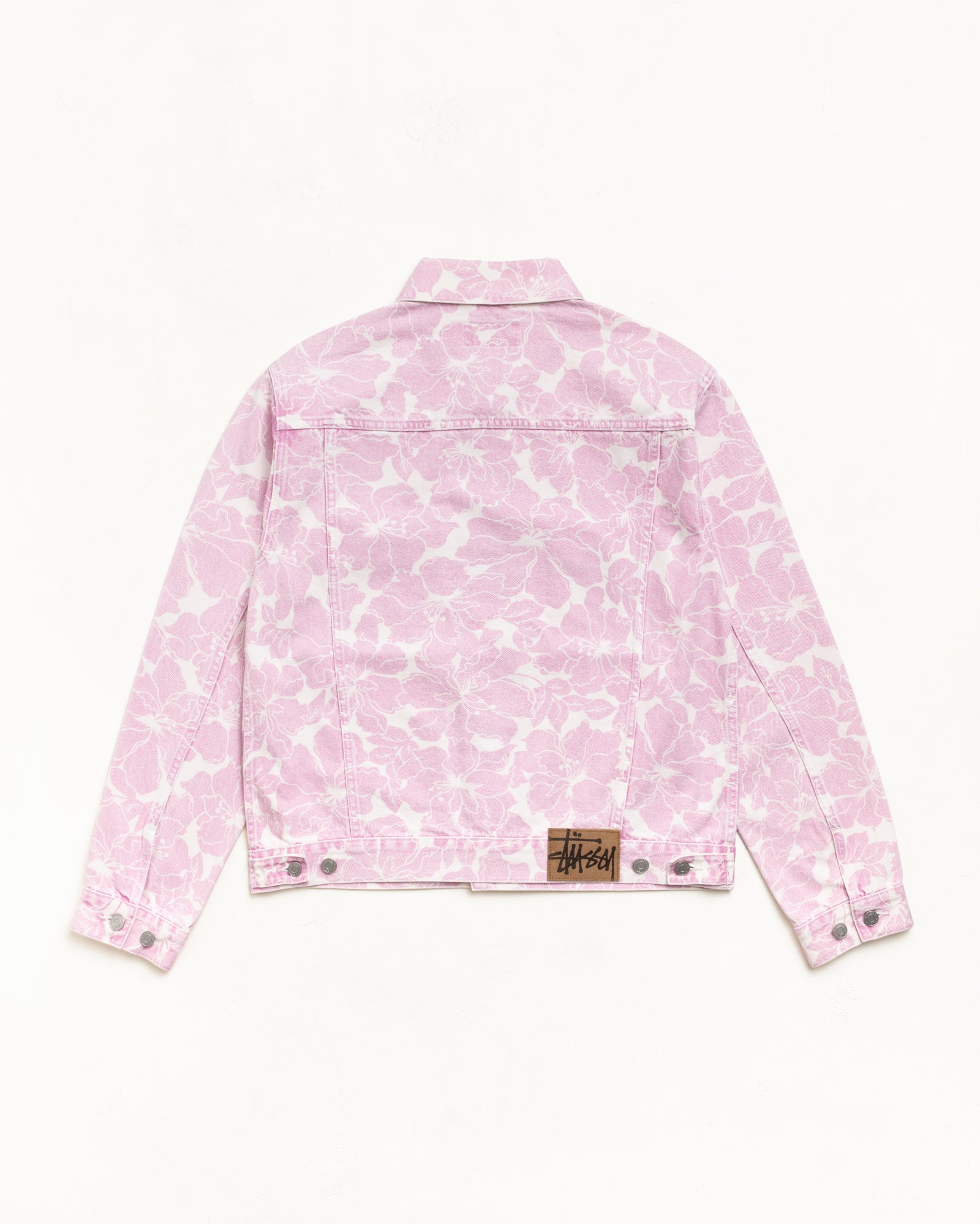 Denim Trucker Jacket – Pink Hawaiian | Outerwear | Stüssy