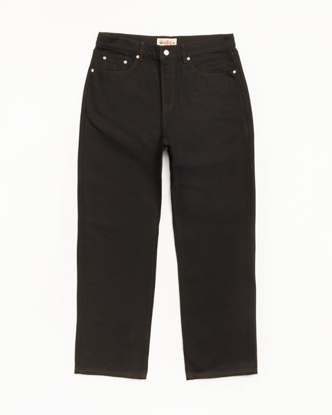 Big Ol' Jean Denim Unisex in Raw Black Contrast Stitch