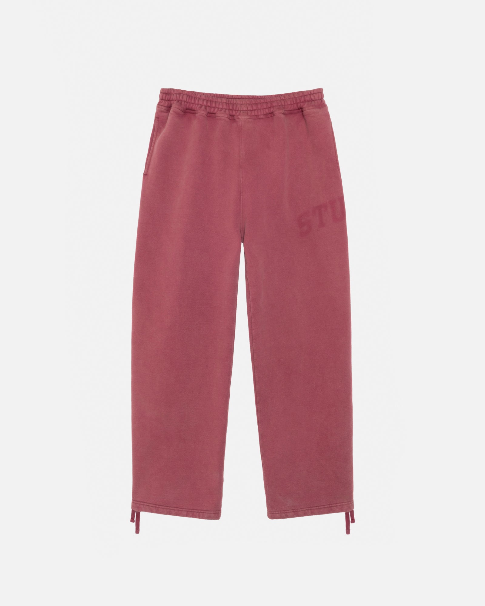 Fleece Pant Faded Graphic in burgundy – Stüssy