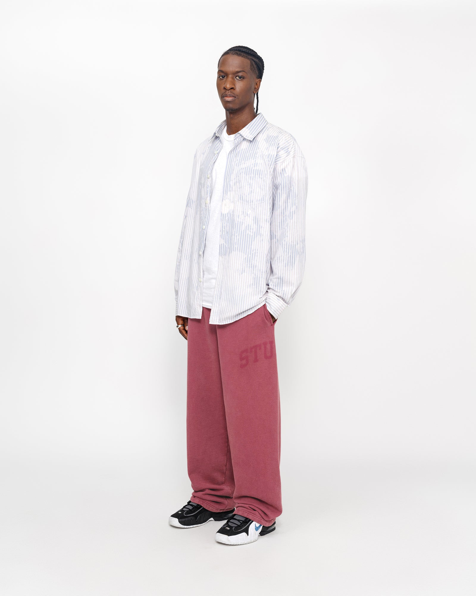 Fleece Pant Faded Graphic in washed black – Stüssy｜ジョガーパンツ 