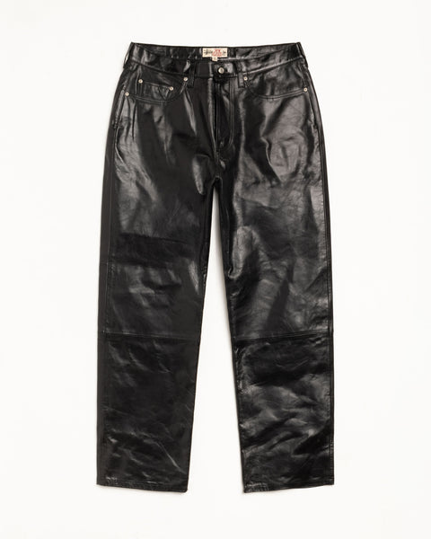 New Classic Jeans Leather Unisex Regular In Black