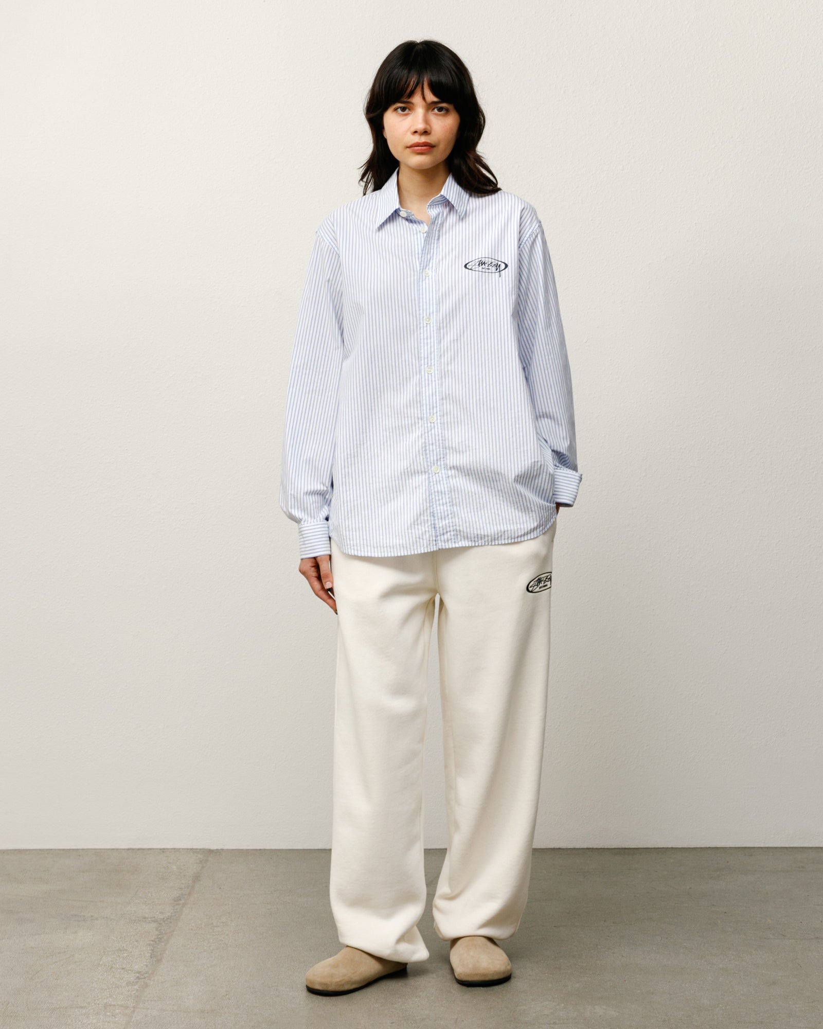 Fleece Track Pant Mens Regular In Cream