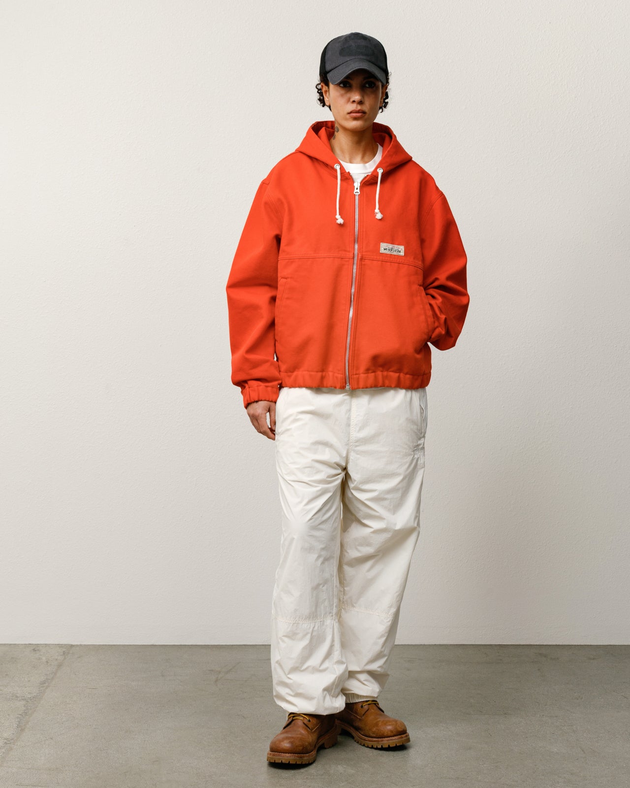 Nylon Track Pant Mens Regular In Bone