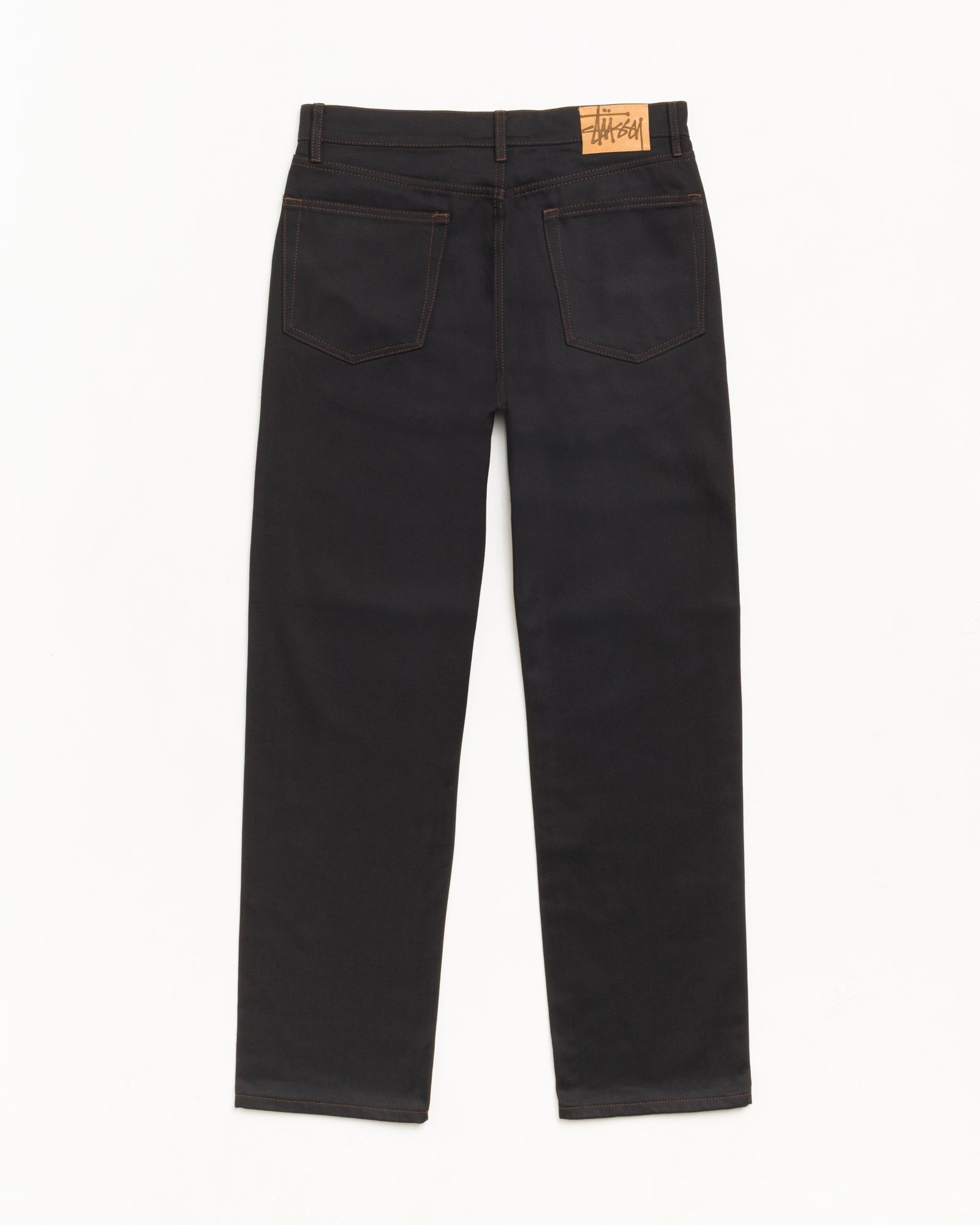 Stüssy Slim Jean Denim jeans in Raw Black Contrast Stitch