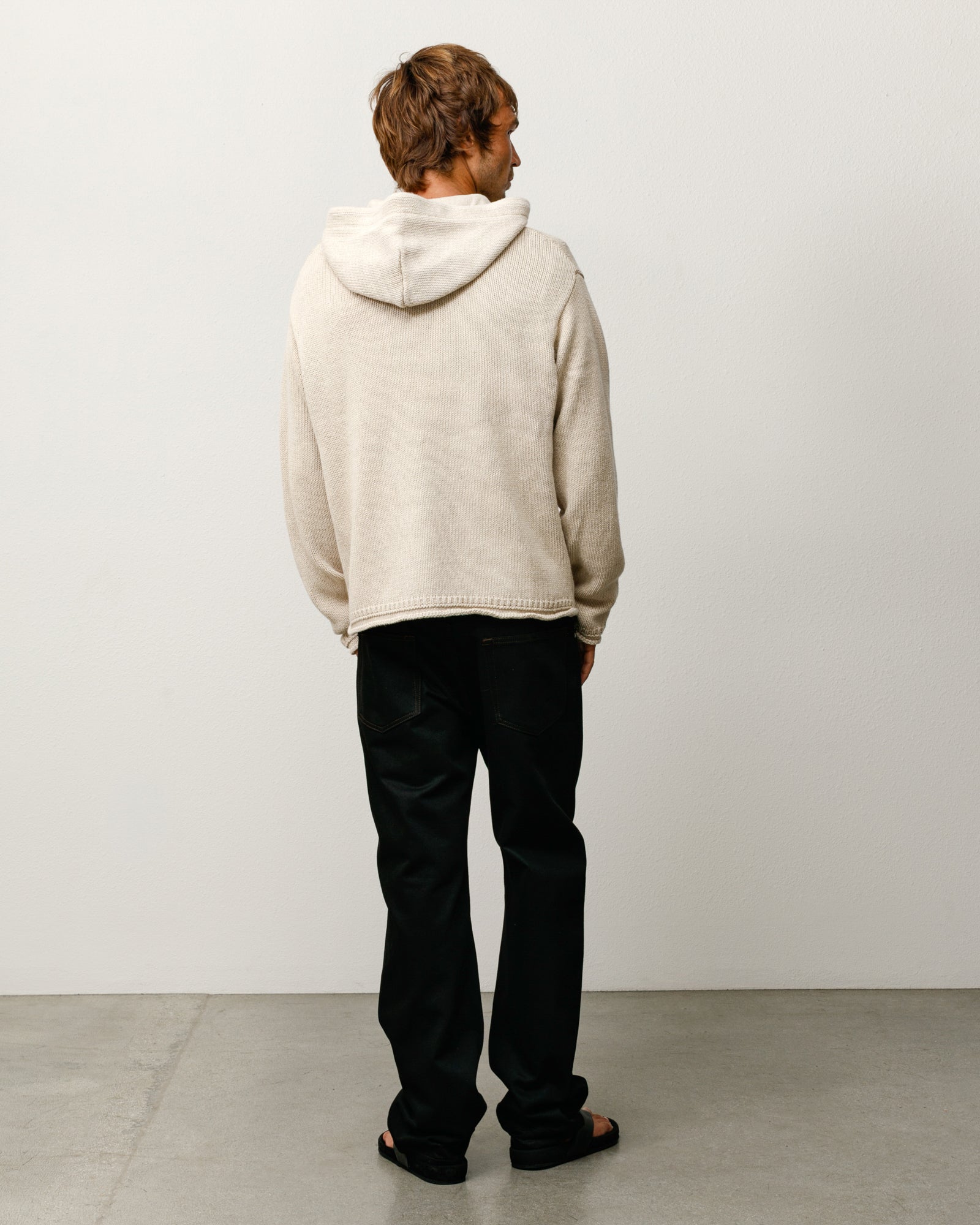 Slim Jean Denim in Raw Black Contrast Stitch, unisex