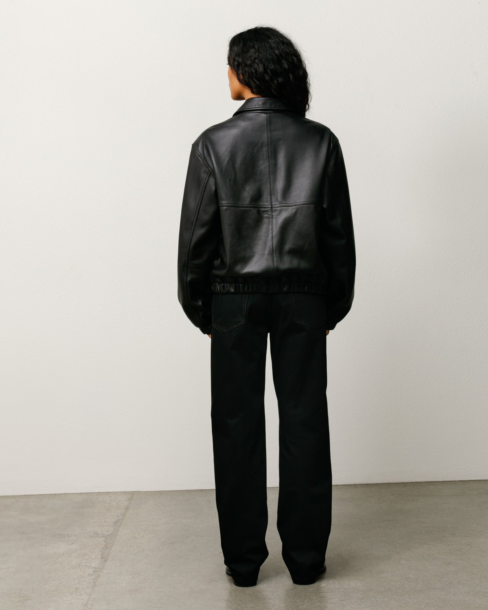 Slim Jean Denim jeans, unisex, in Raw Black Contrast Stitch