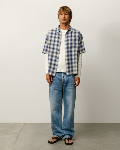 New Classic Jean Denim Mens Regular In Indigo Stone Wash
