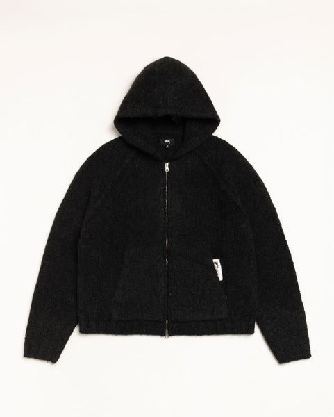 トップス STUSSY CHUNKY KNIT ZIP HOODIE BLACK M Chunky Knit Zip Hoodie – Black | Knits | Stüssy