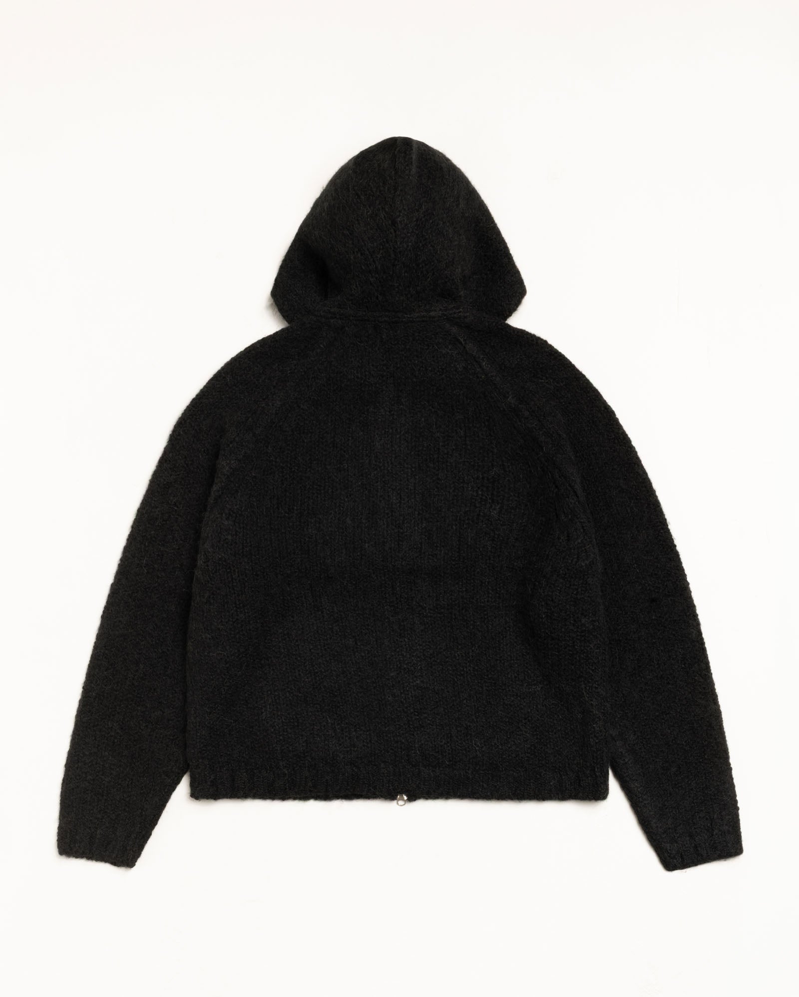 Chunky Knit Zip Hoodie – Black | Knits | Stüssy