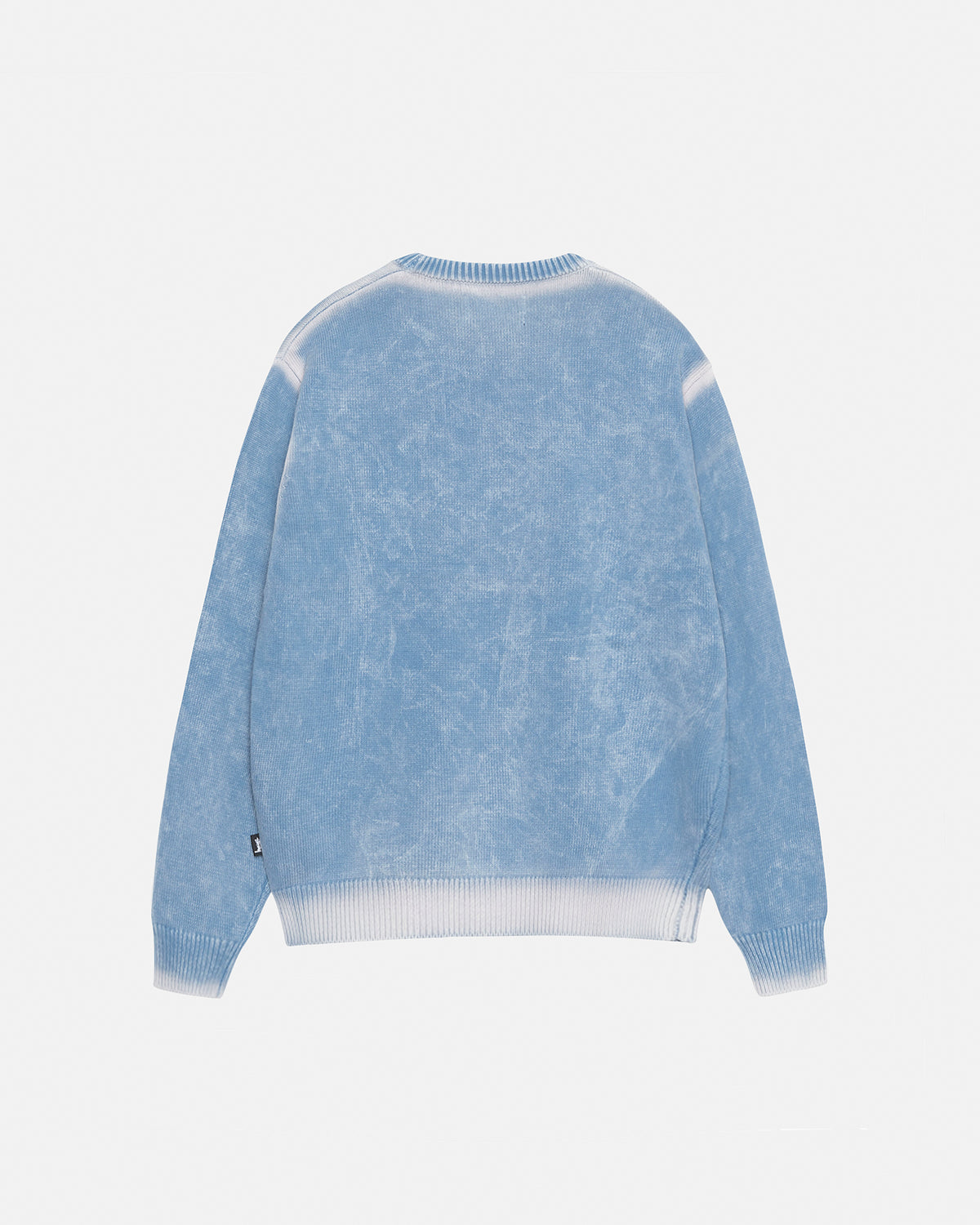 Faded Cotton Knit Crew in blue – Stüssy