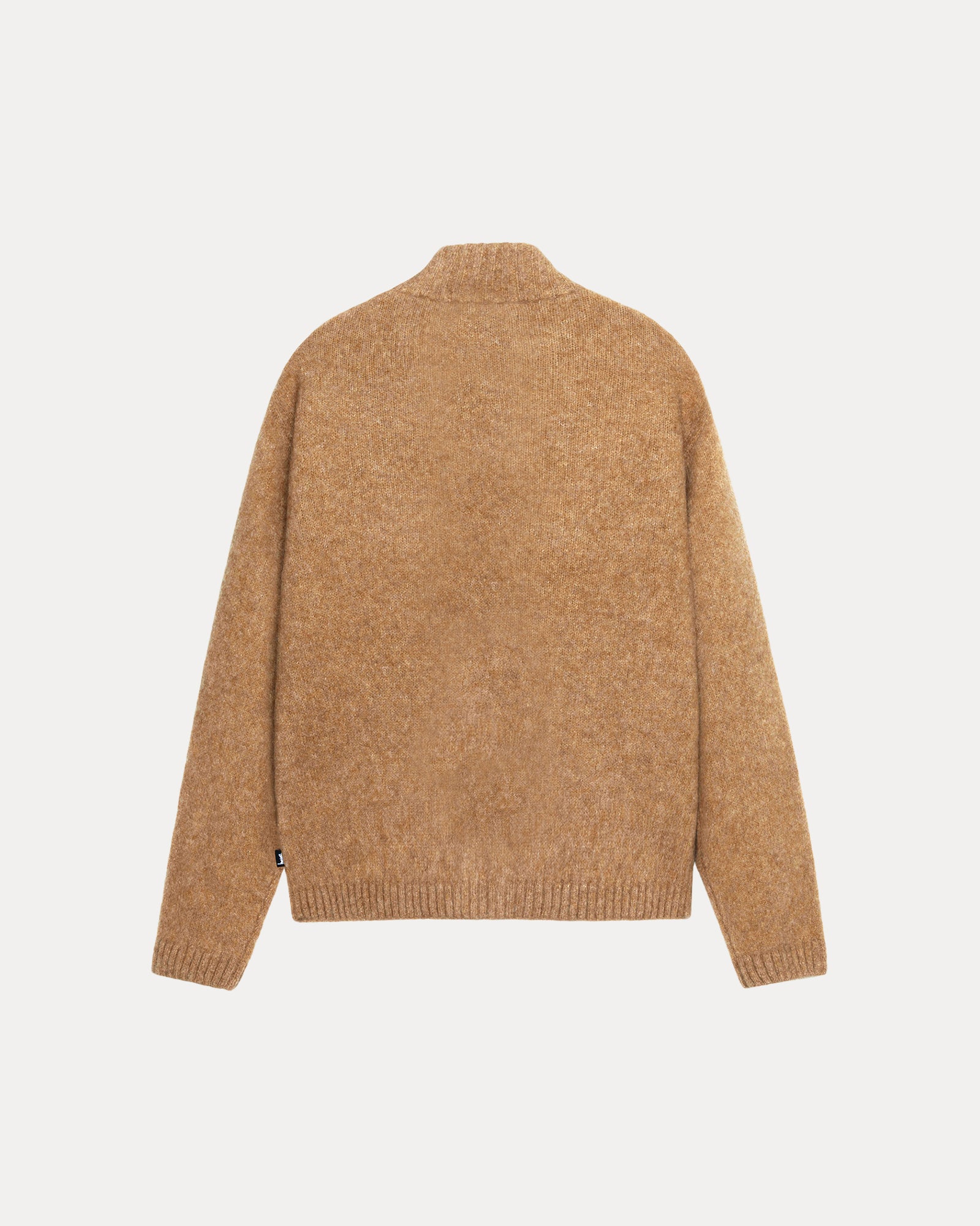 Full Zip Brushed Merino Sweater in camel – Stüssy