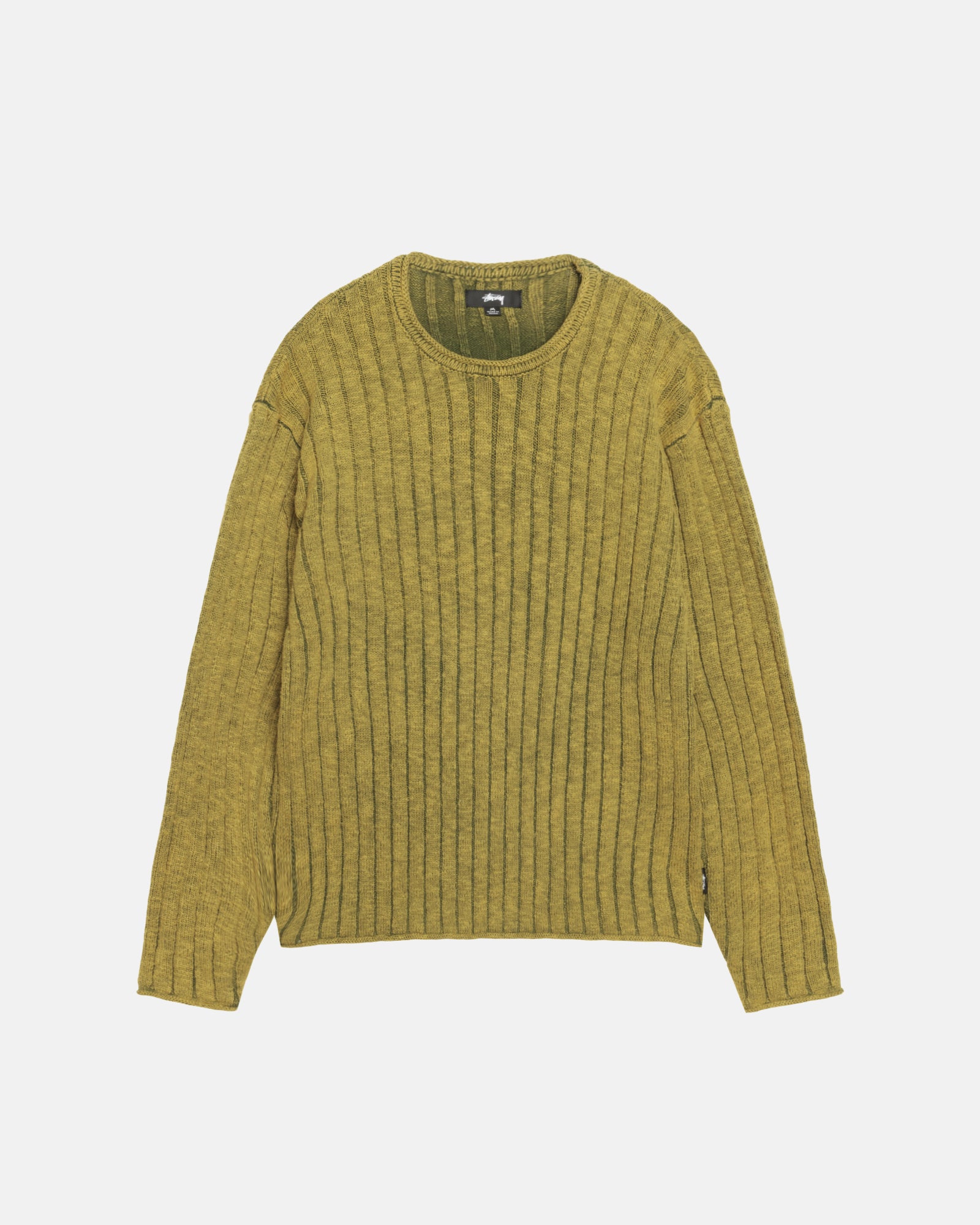 Cotton Slub Rib Crew in green – Stüssy