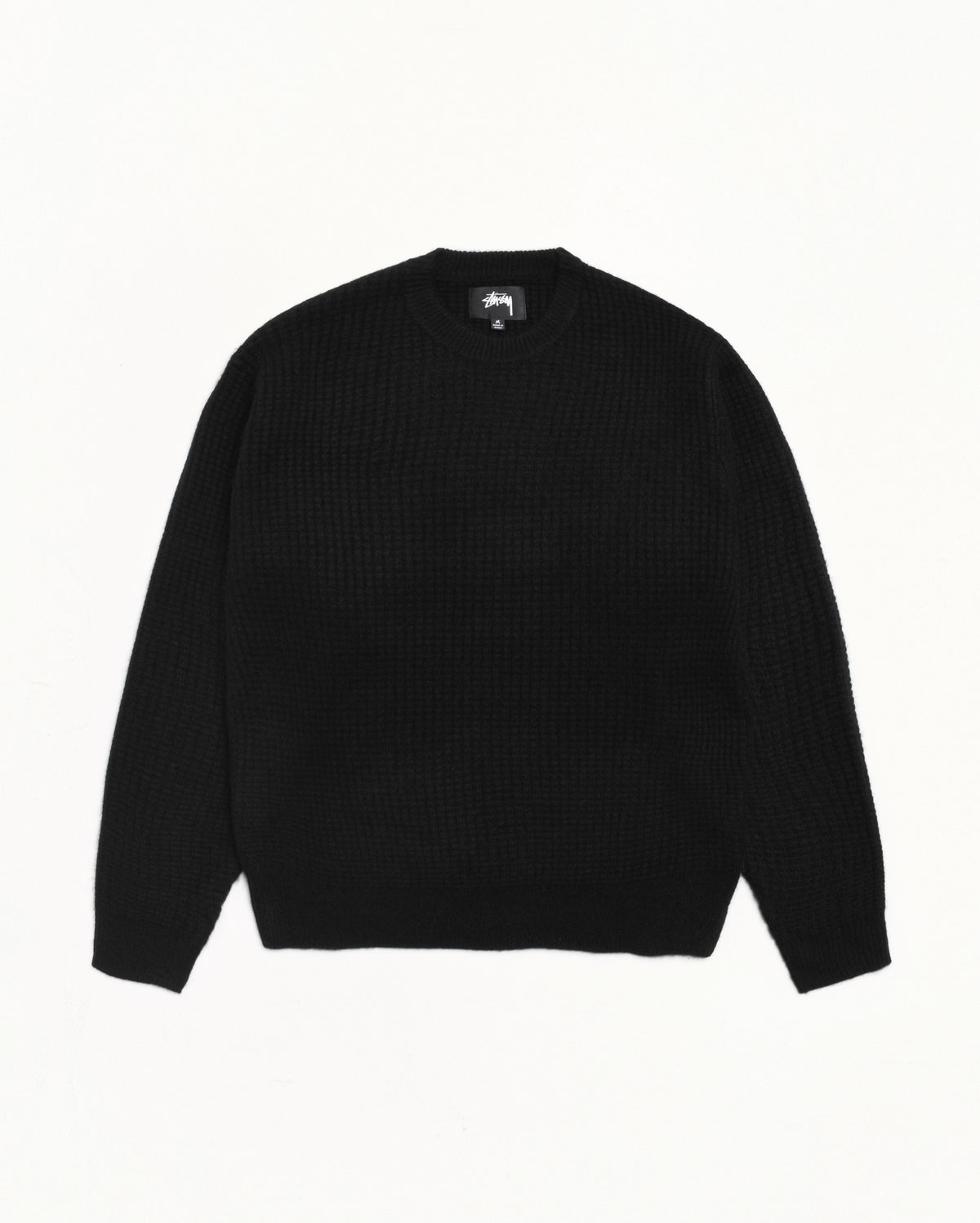 Waffle Cashmere Sweater – Black | Tops & Knits | Stüssy