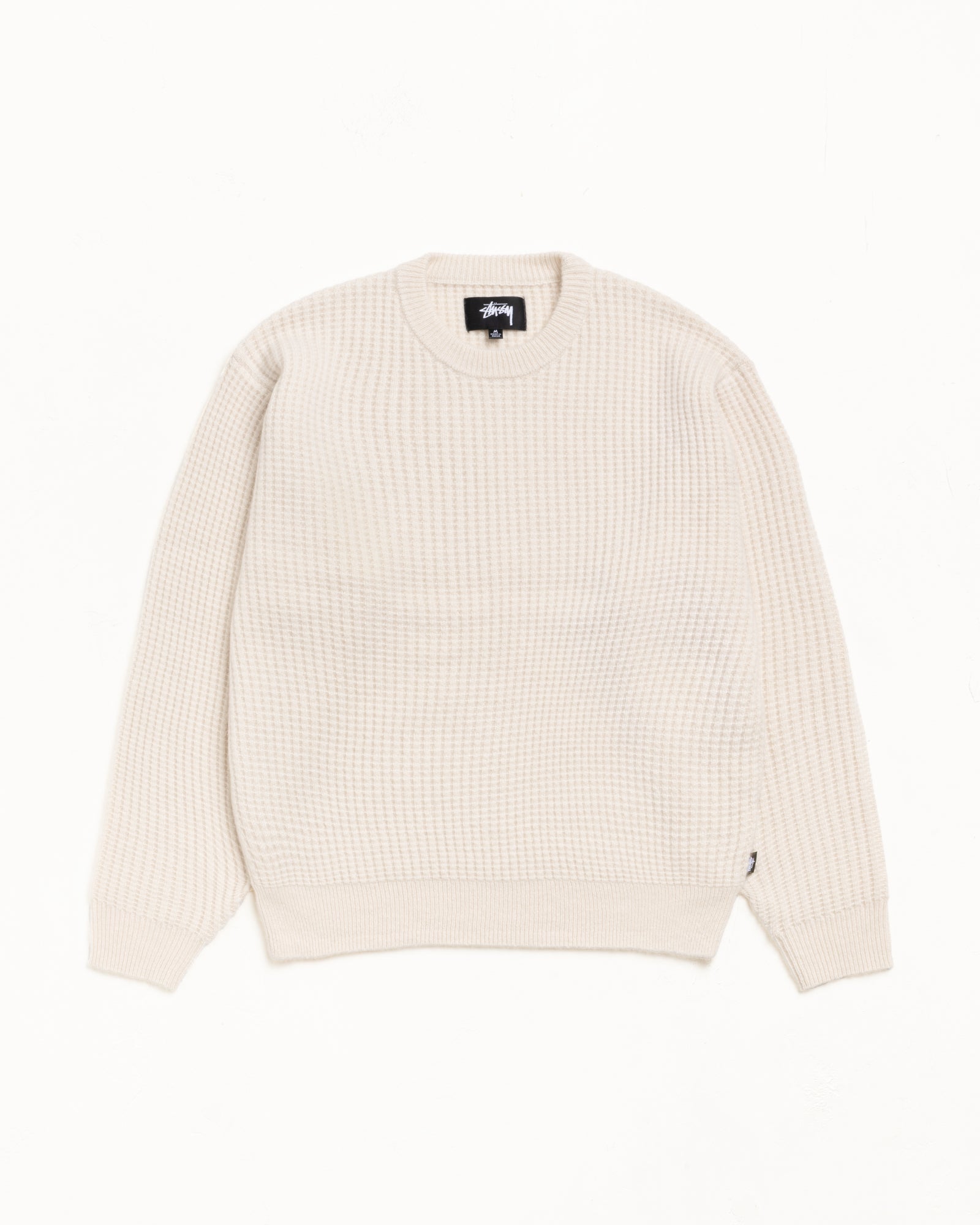 Waffle Knit Cashmere Crew in natural – Stüssy 