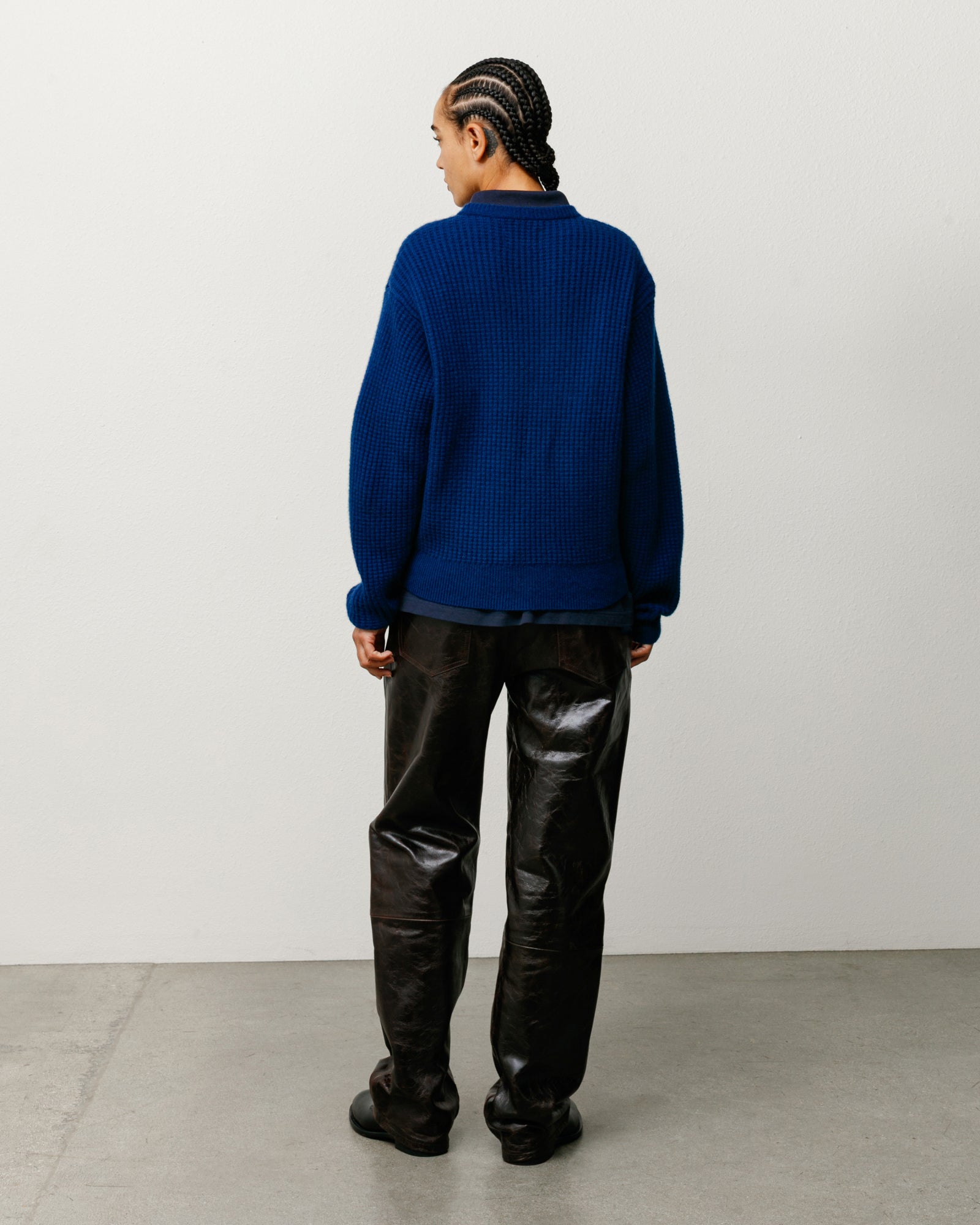 Stussy メッシュニット ワッフル y2k ブルー Waffle Cashmere Sweater – Navy | Tops & Knits | Stüssy