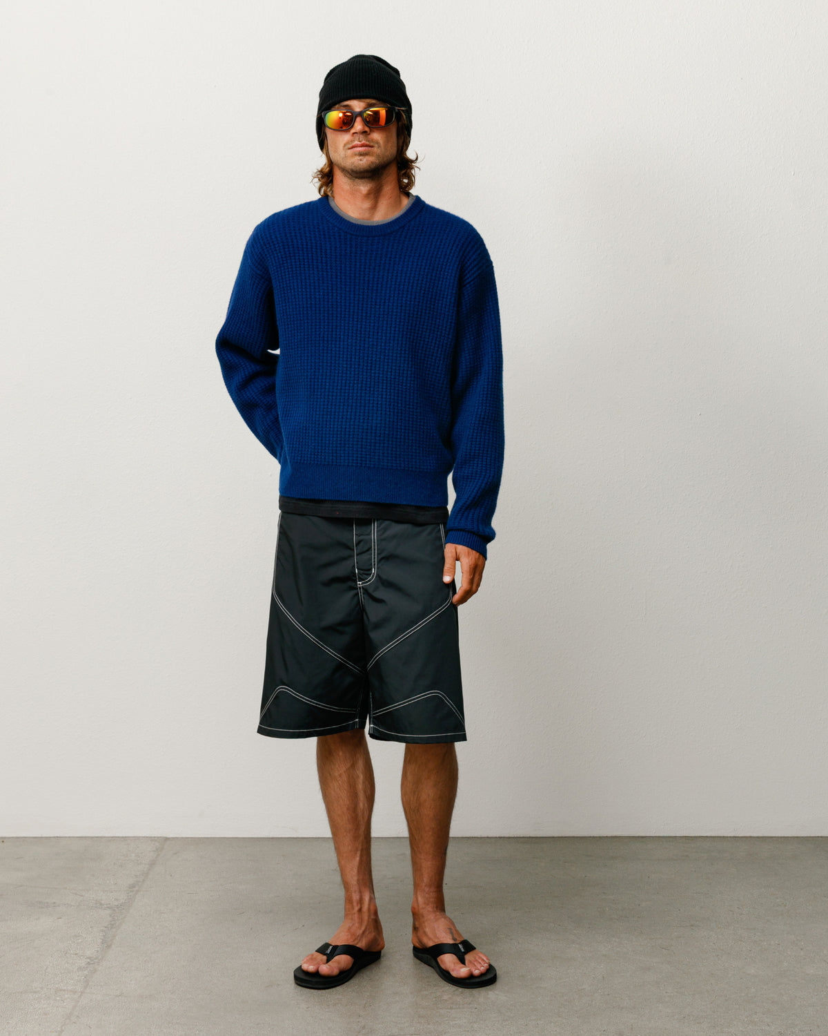 Waffle Cashmere Sweater – Navy | Tops & Knits | Stüssy