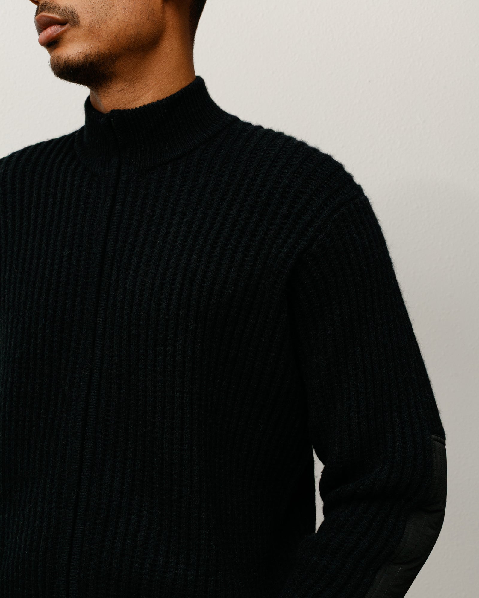 Lambs Wool Zip Sweater – Black | Tops & Knits | Stüssy