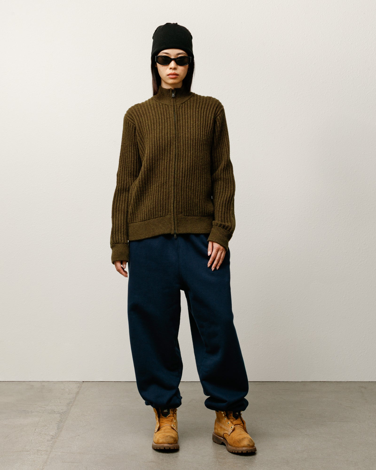 Lambs Wool Zip Sweater– Green | Tops & Knits | Stüssy