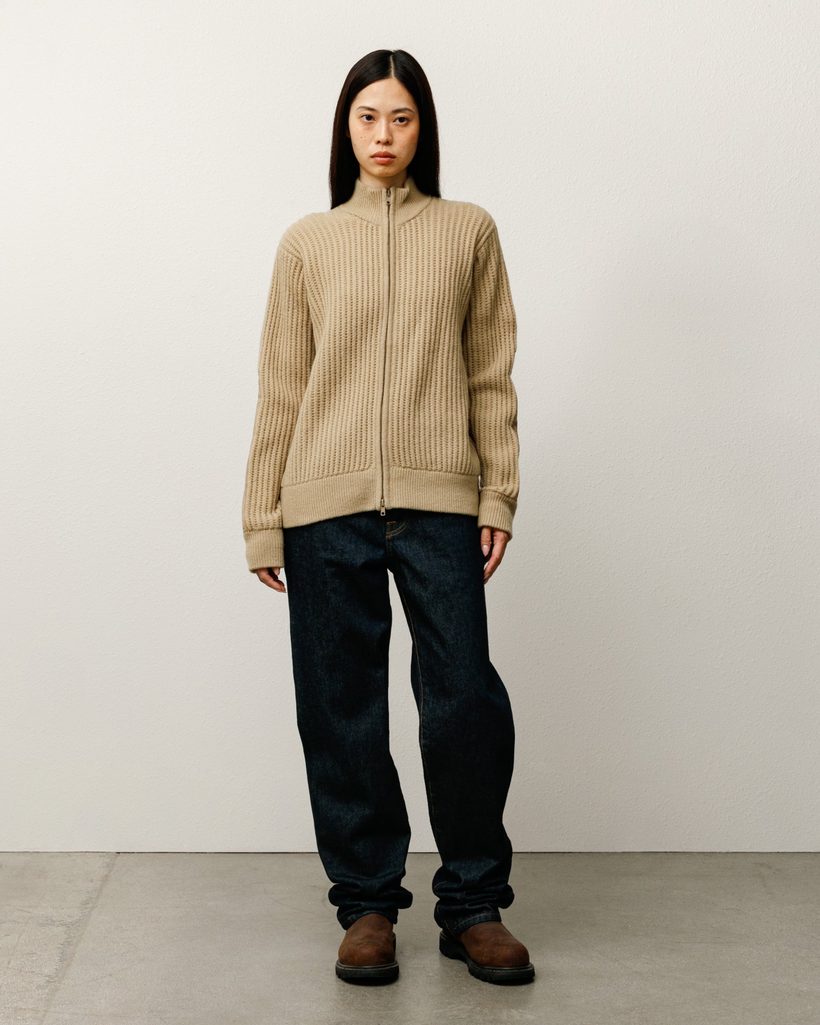 Lambs Wool Zip Sweater – Sand | Tops & Knits | Stüssy