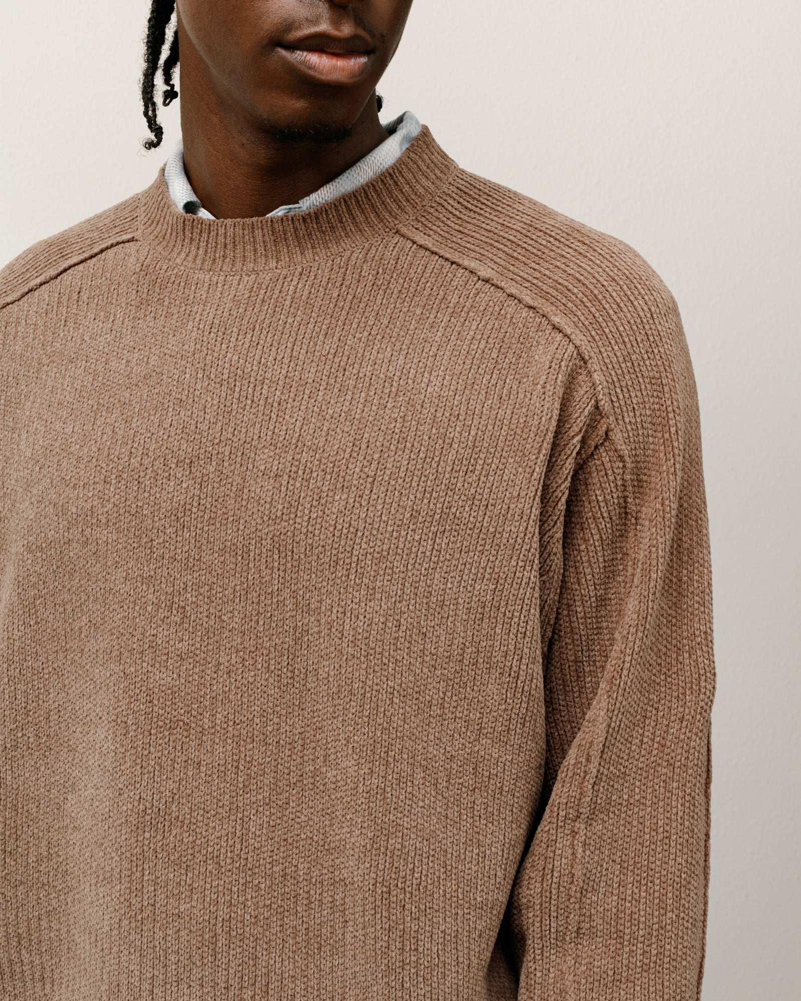 Cotton Chenille Sweater – Brown | Sweaters & Knits | Stüssy